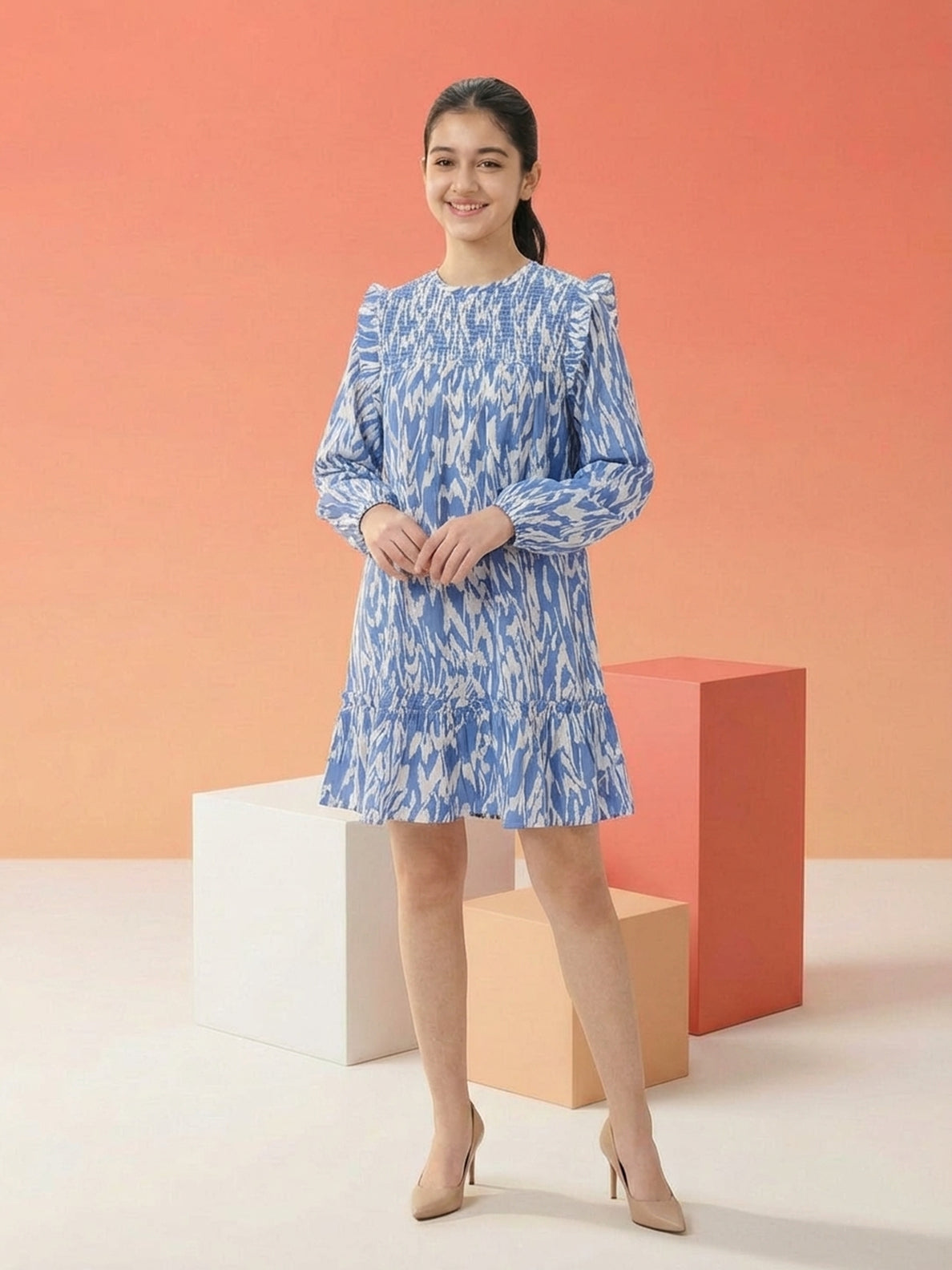 Lil Tomatoes Girls Cotton Woven Dress