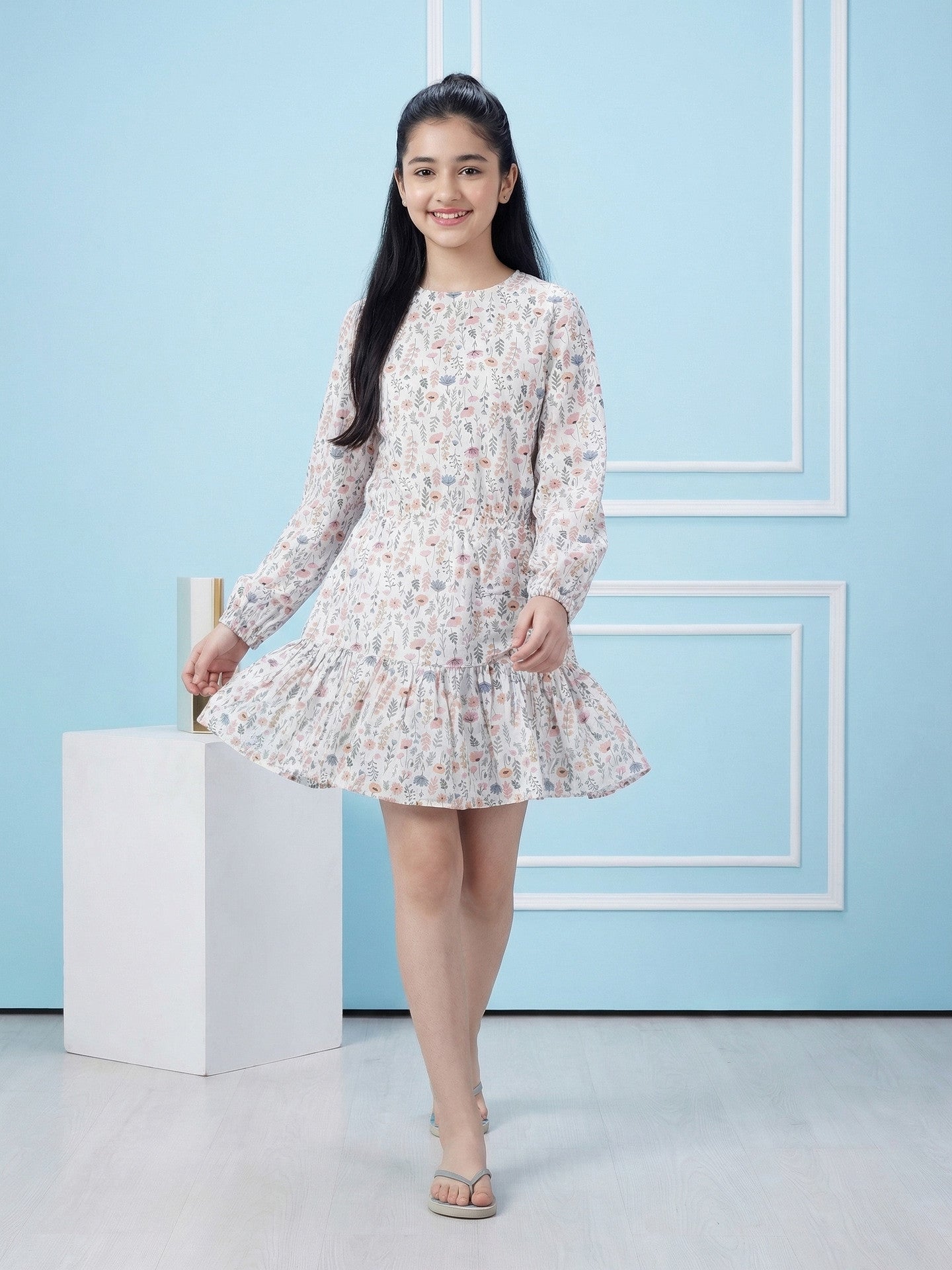 Lil Tomatoes Girls Cotton Woven Dress