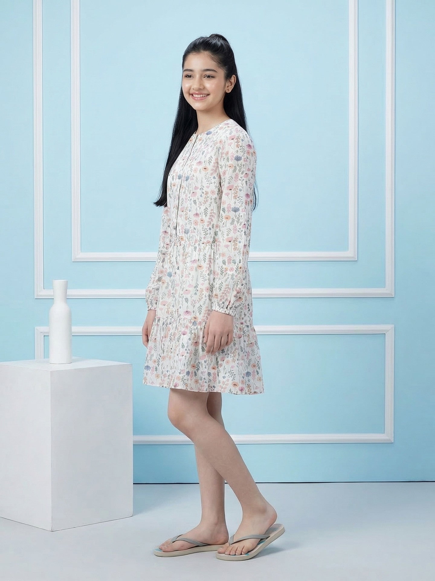 Lil Tomatoes Girls Cotton Woven Dress