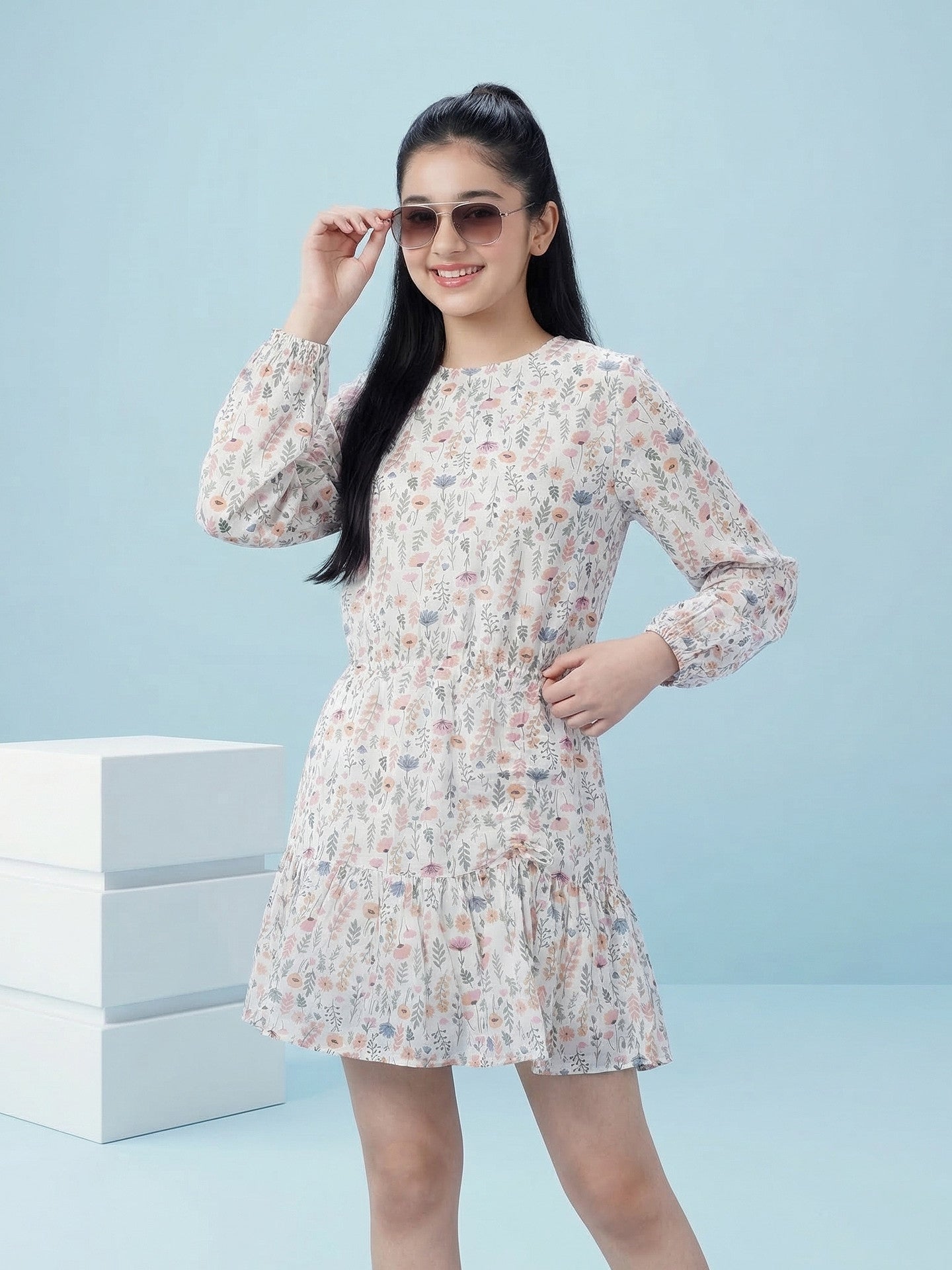 Lil Tomatoes Girls Cotton Woven Dress