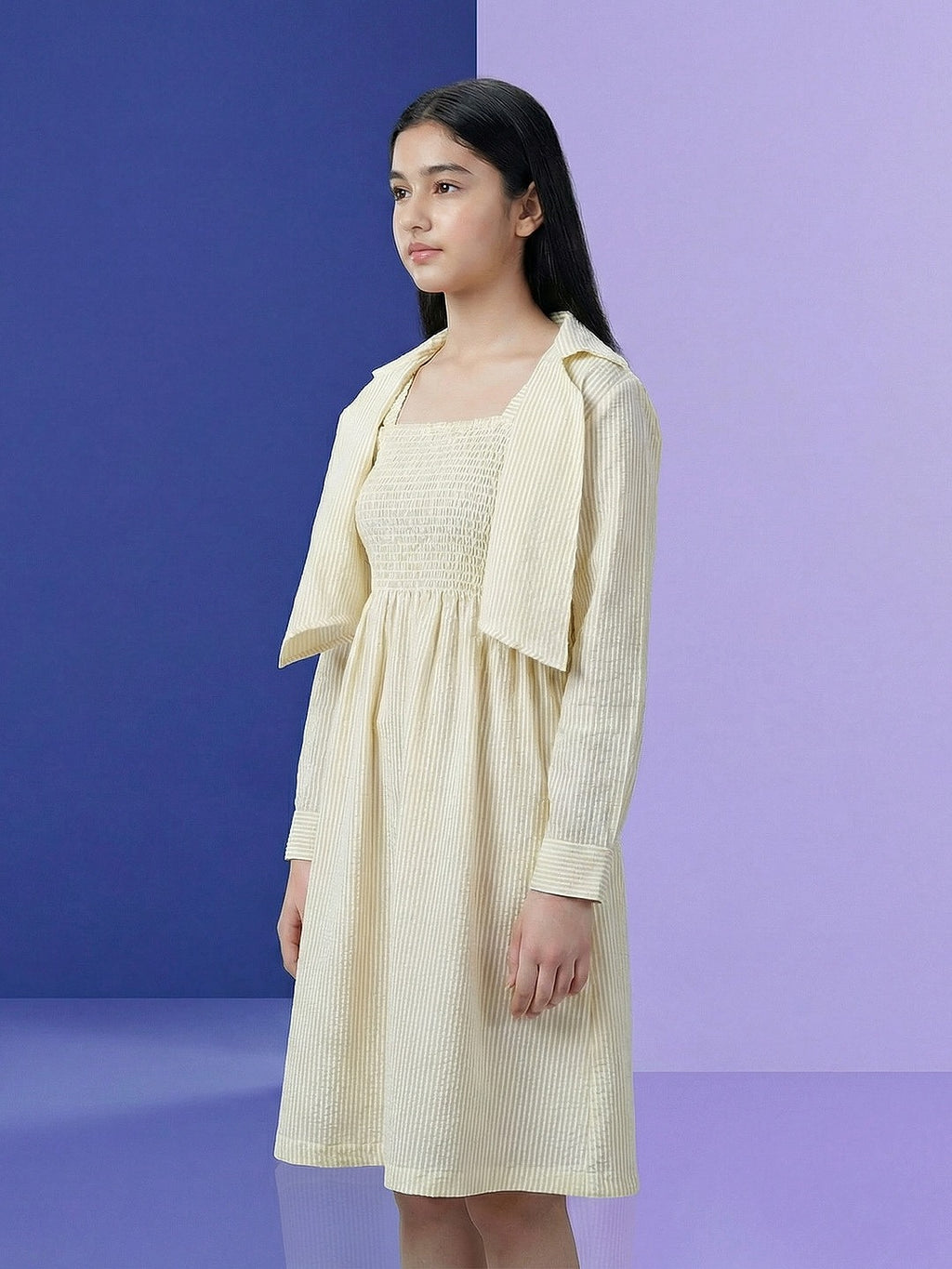 Lil Tomatoes Girls Cotton Woven Shirt Dress