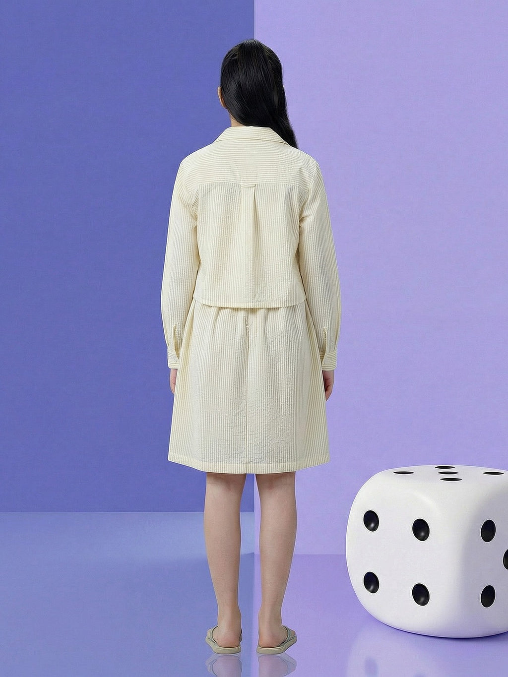 Lil Tomatoes Girls Cotton Woven Shirt Dress