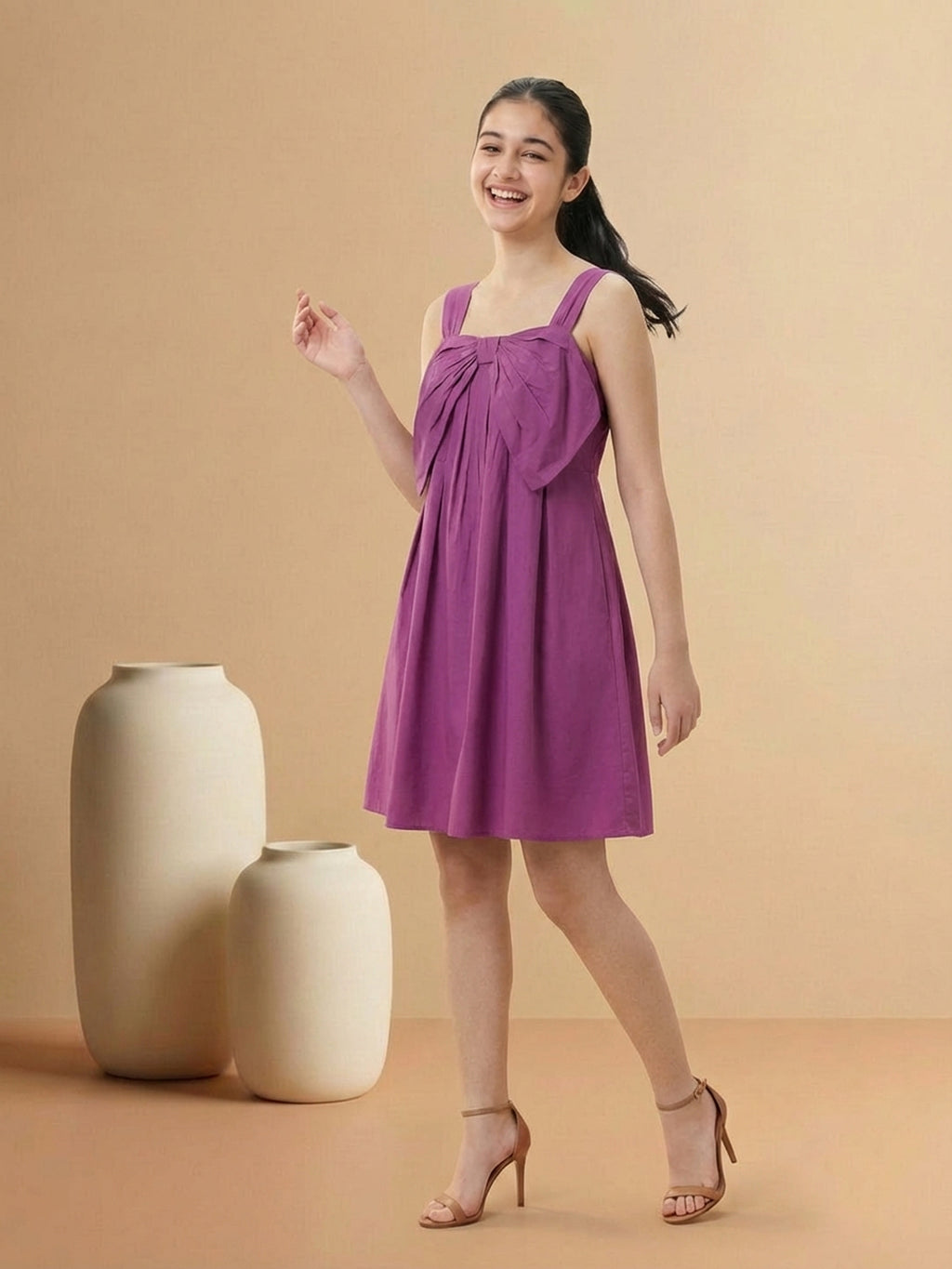 Lil Tomatoes Girls Cotton Woven Dress