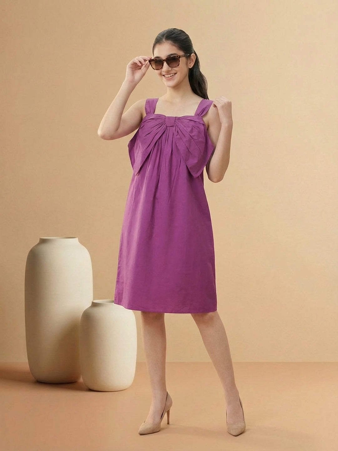 Lil Tomatoes Girls Cotton Woven Dress