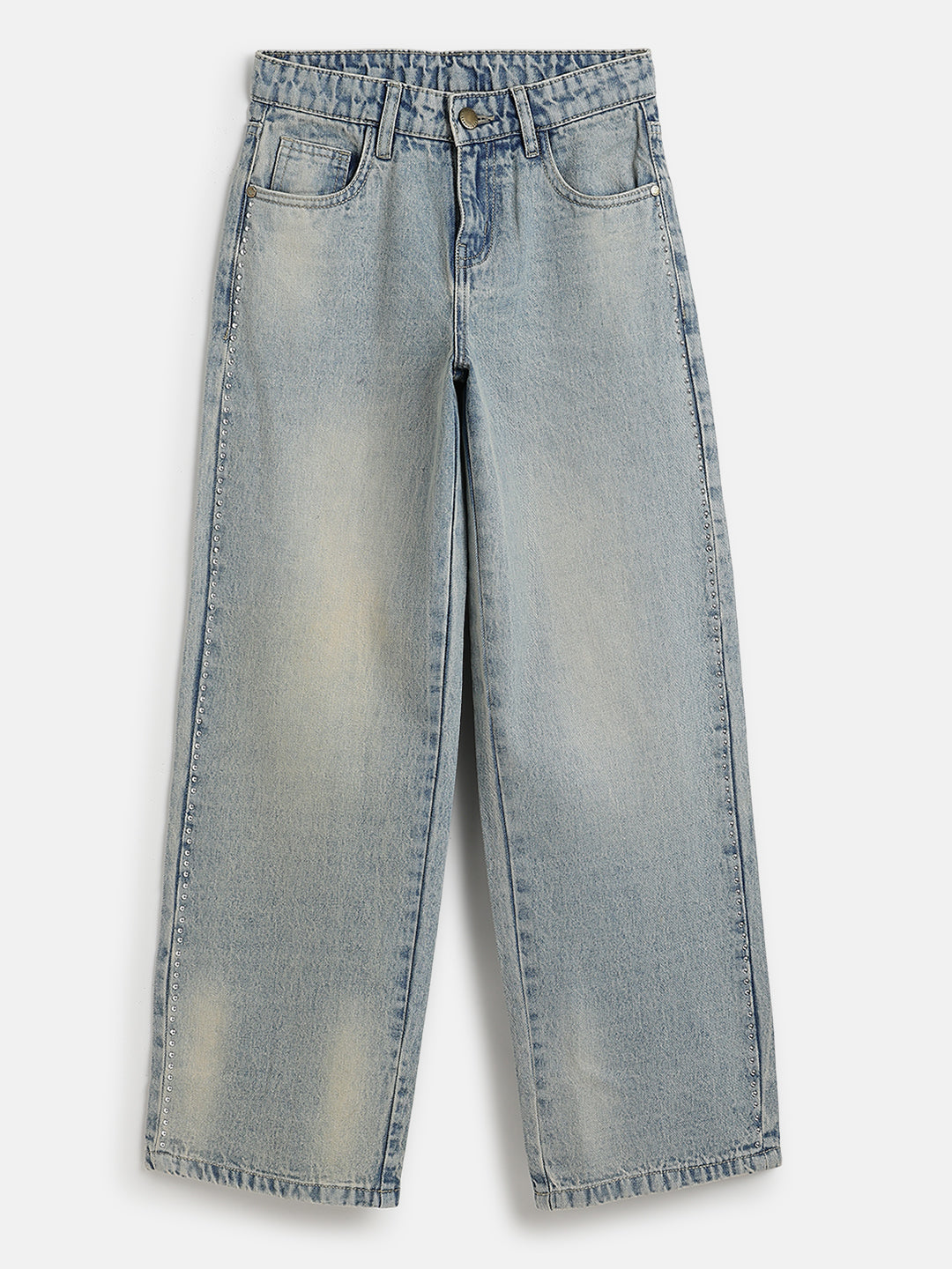 Lil Tomatoes Girls Wide Leg Denim Jeans
