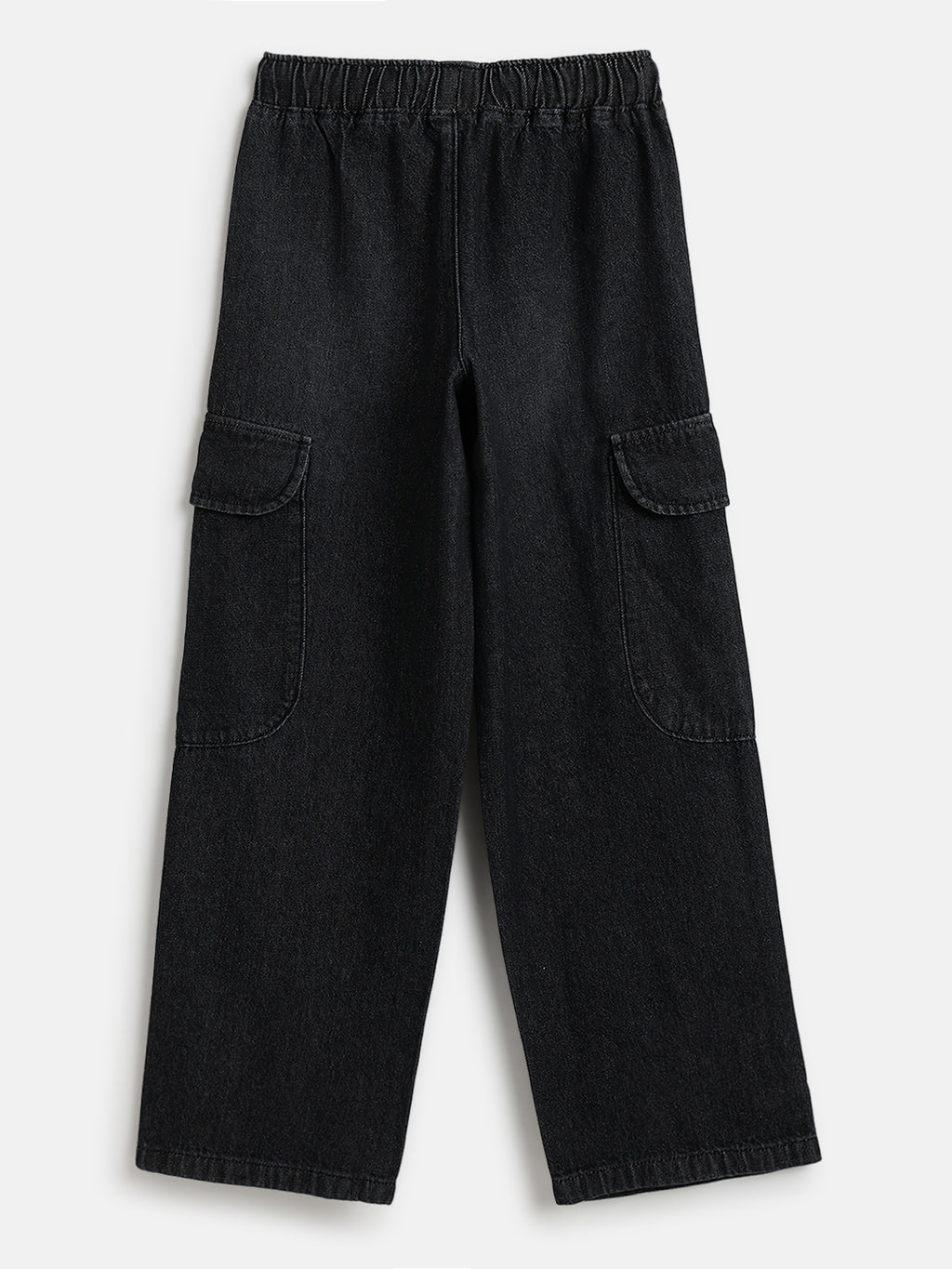 Lil Tomatoes Girls Wide Leg Cargo Denim Jeans