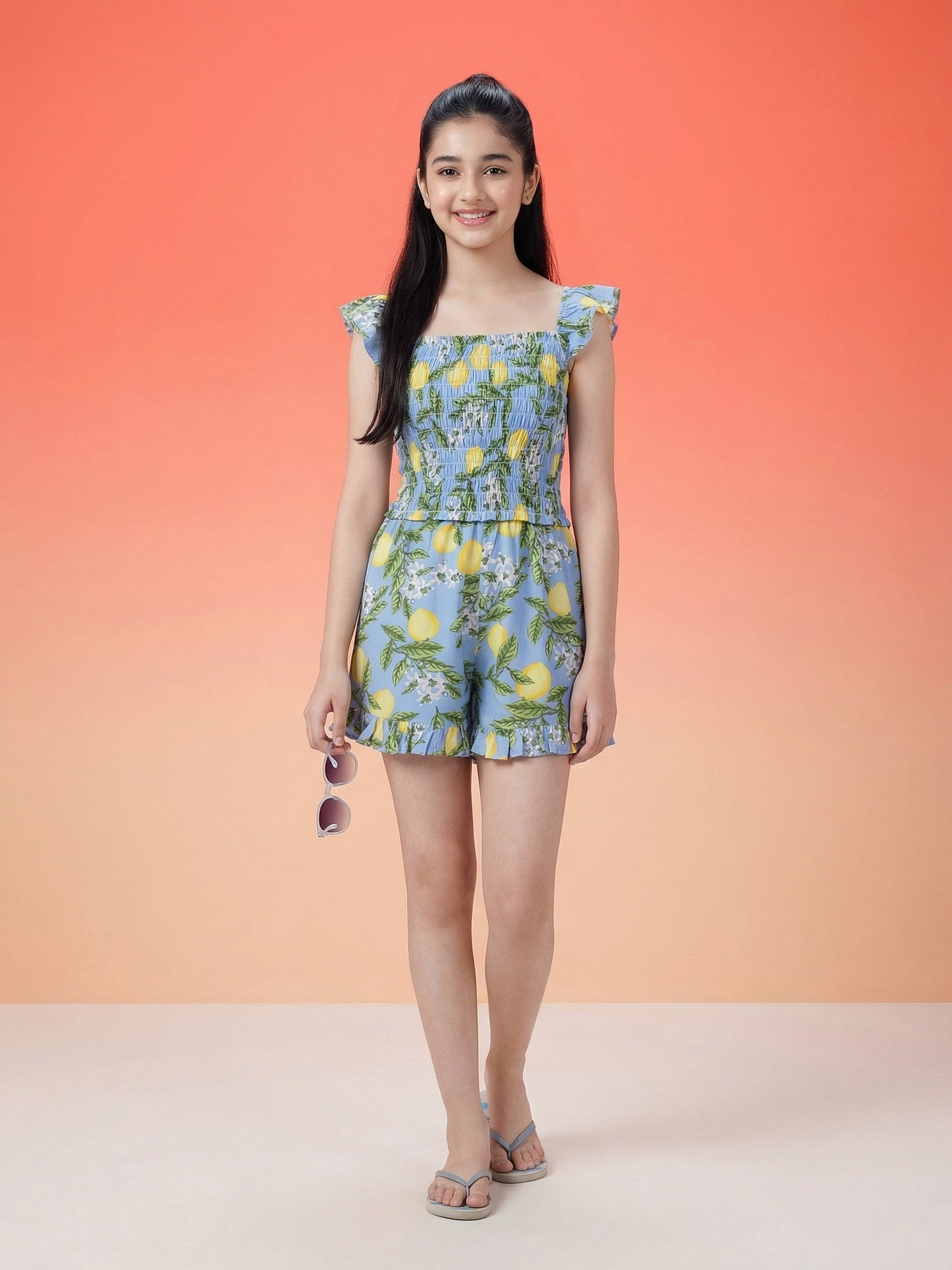 Lil Tomatoes Girls Cotton Playsuits