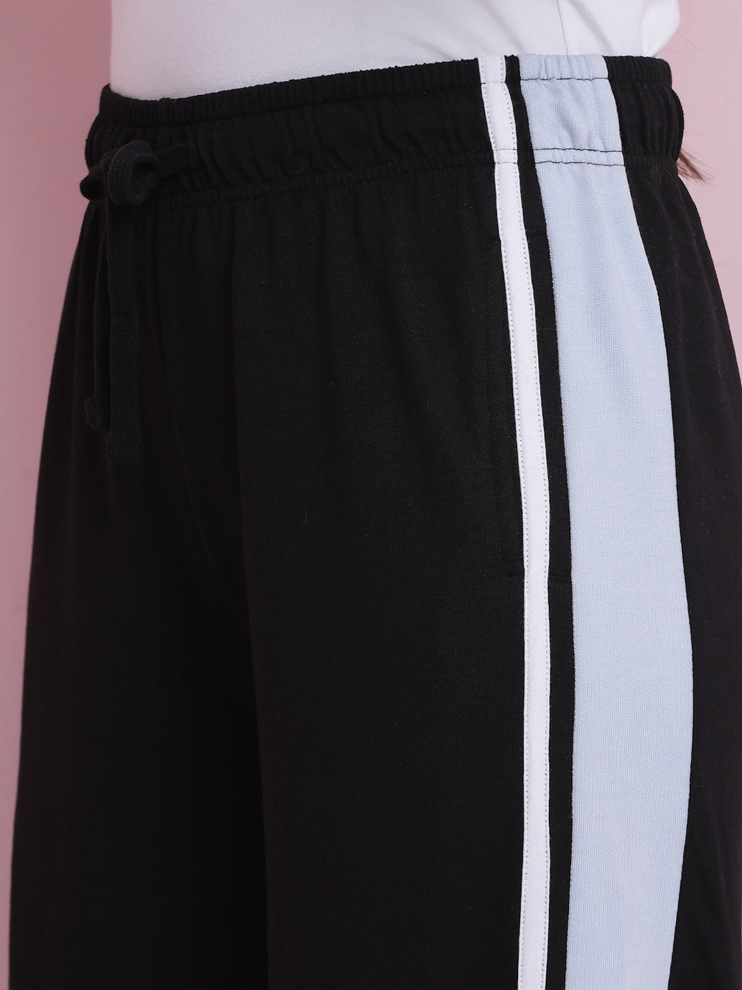 Lil Tomatoes Girls Cotton Looper Trackpant-Black
