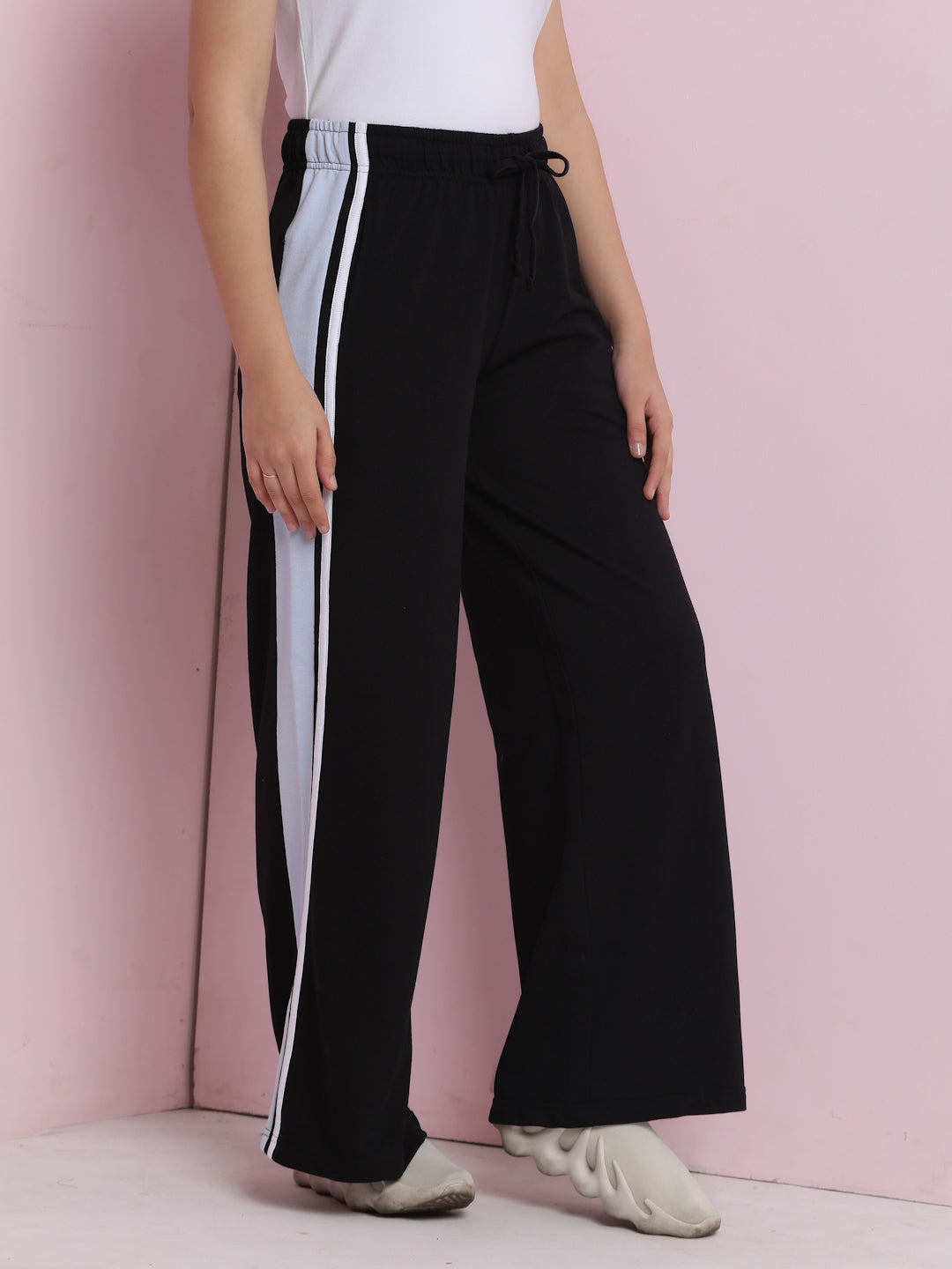 Lil Tomatoes Girls Cotton Looper Trackpant-Black
