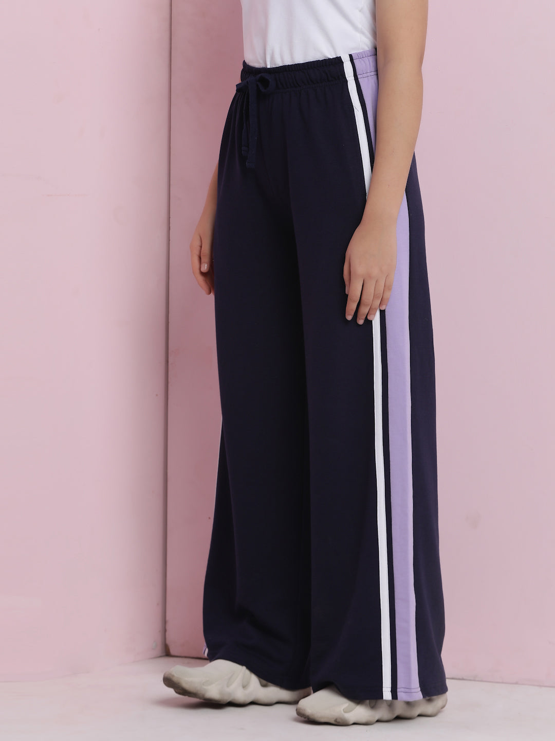 Lil Tomatoes Girls Cotton Looper Trackpant-Navy