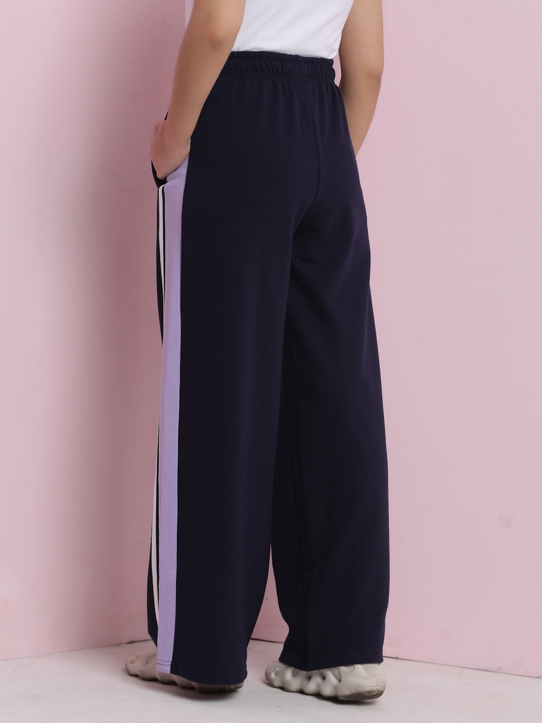 Lil Tomatoes Girls Cotton Looper Trackpant-Navy