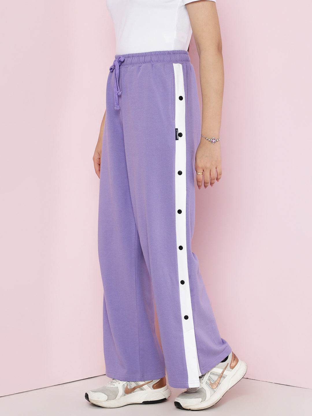 Tomatoes Girls Cotton Looper Trackpant- LAVENDER