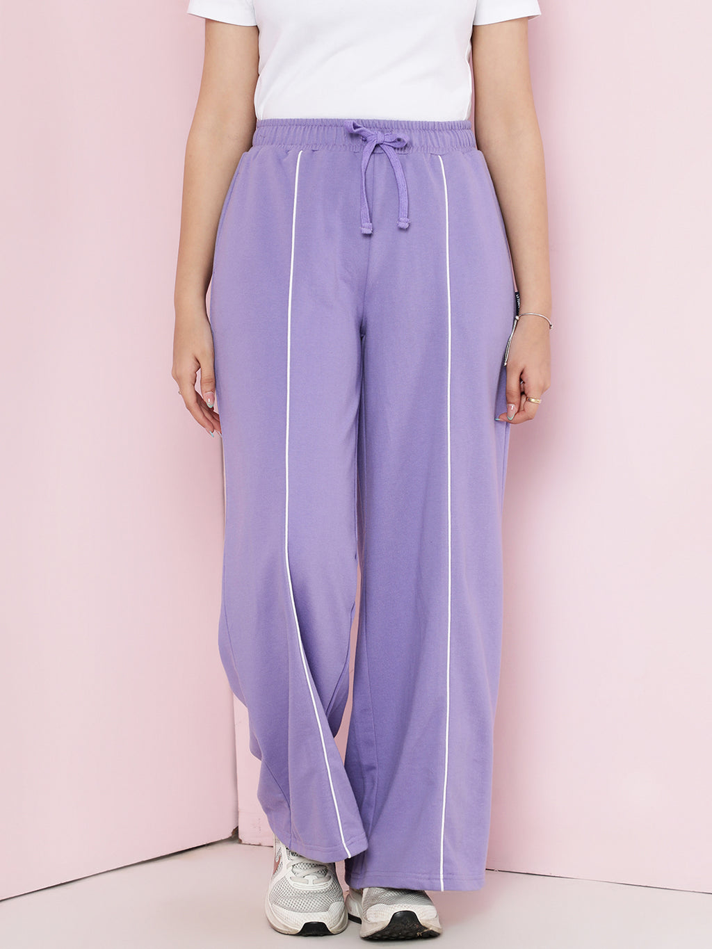 Lil Tomatoes Girls Cotton Looper Trackpant- LAVENDER
