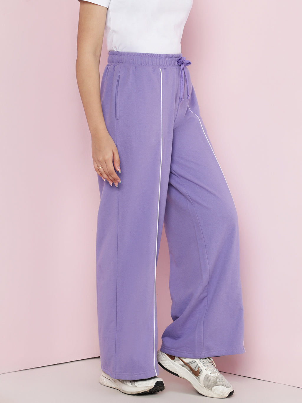 Lil Tomatoes Girls Cotton Looper Trackpant- LAVENDER