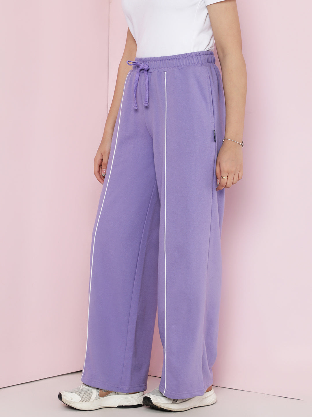 Lil Tomatoes Girls Cotton Looper Trackpant- LAVENDER