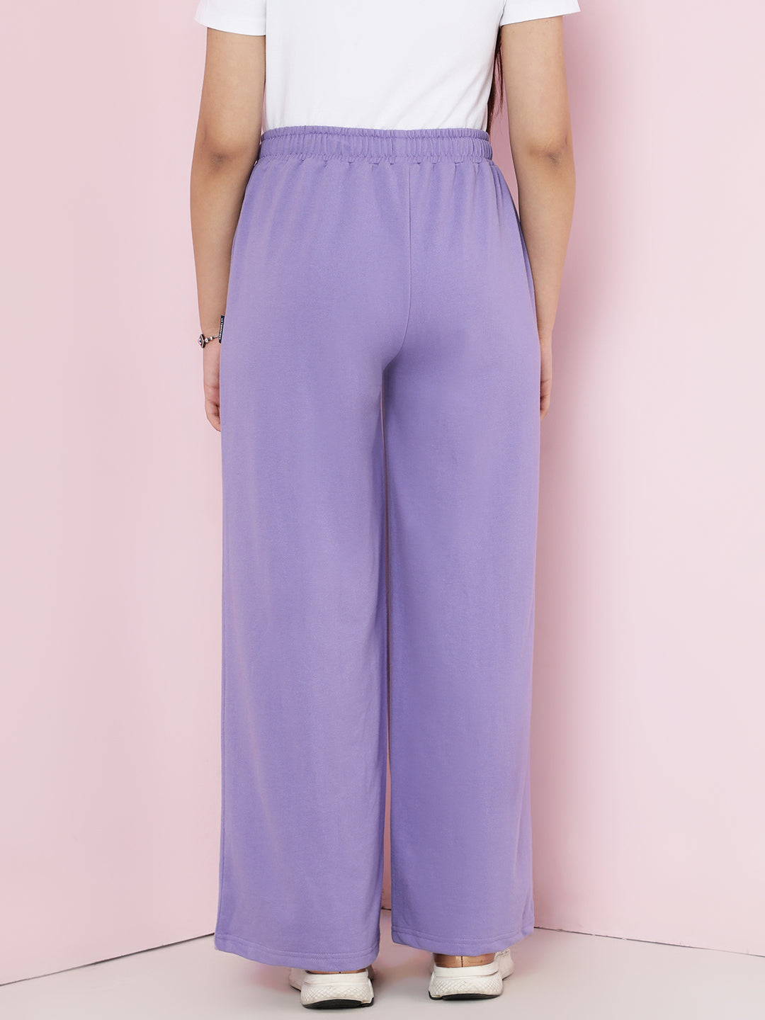 Lil Tomatoes Girls Cotton Looper Trackpant- LAVENDER