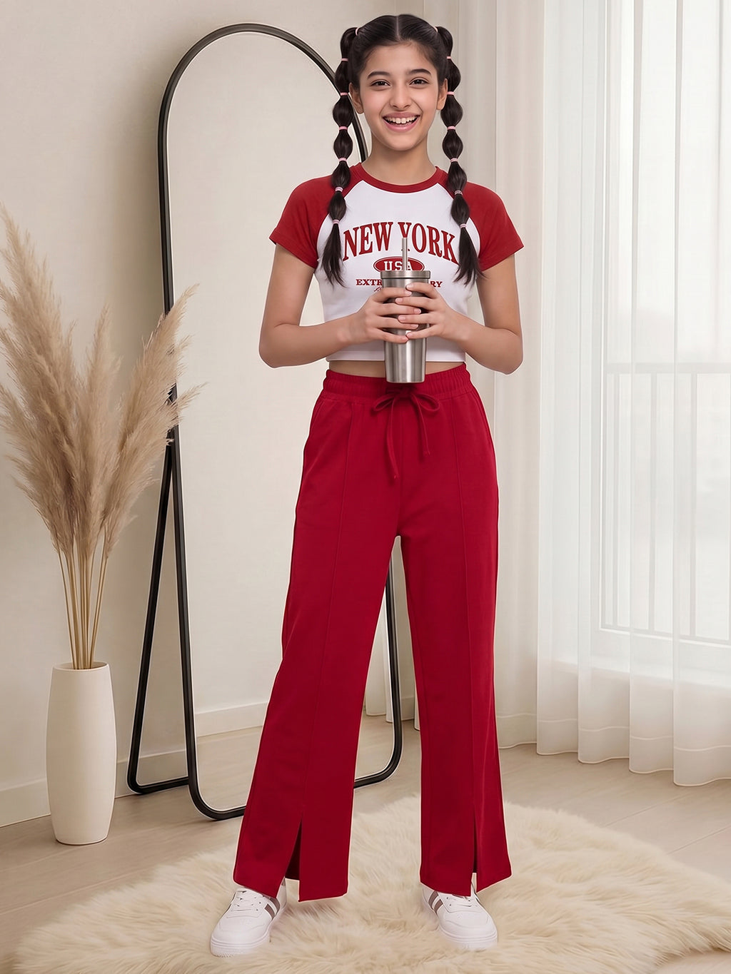 Lil Tomatoes Girls Cotton Looper Trackpant