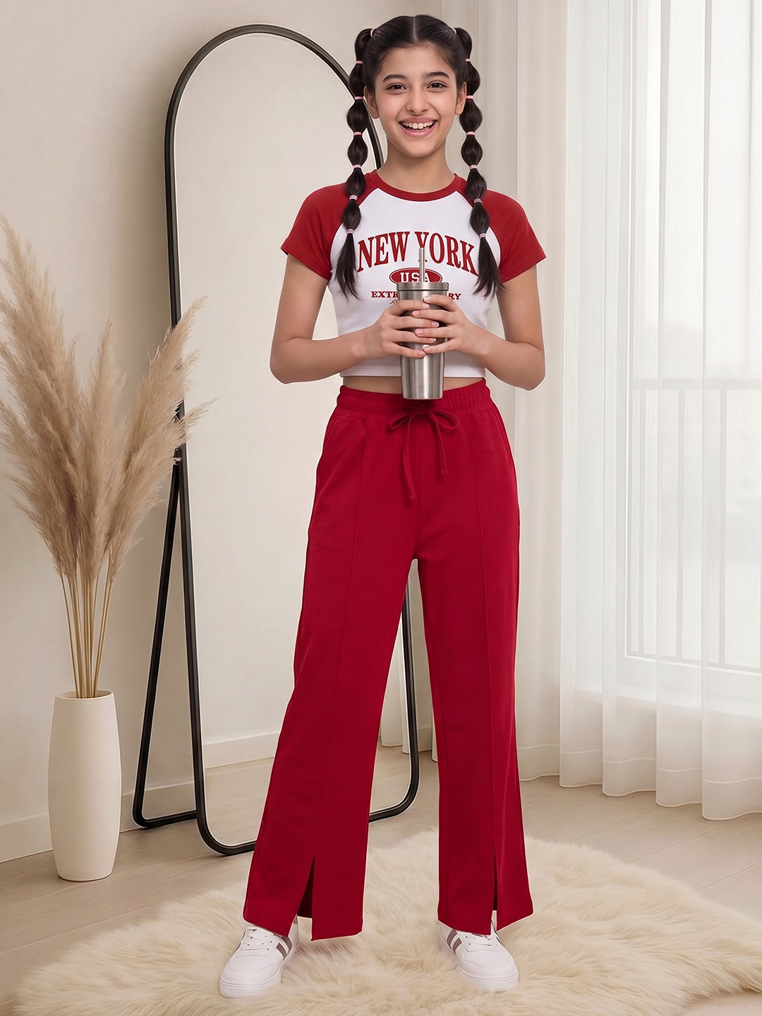 Lil Tomatoes Girls Cotton Looper Trackpant