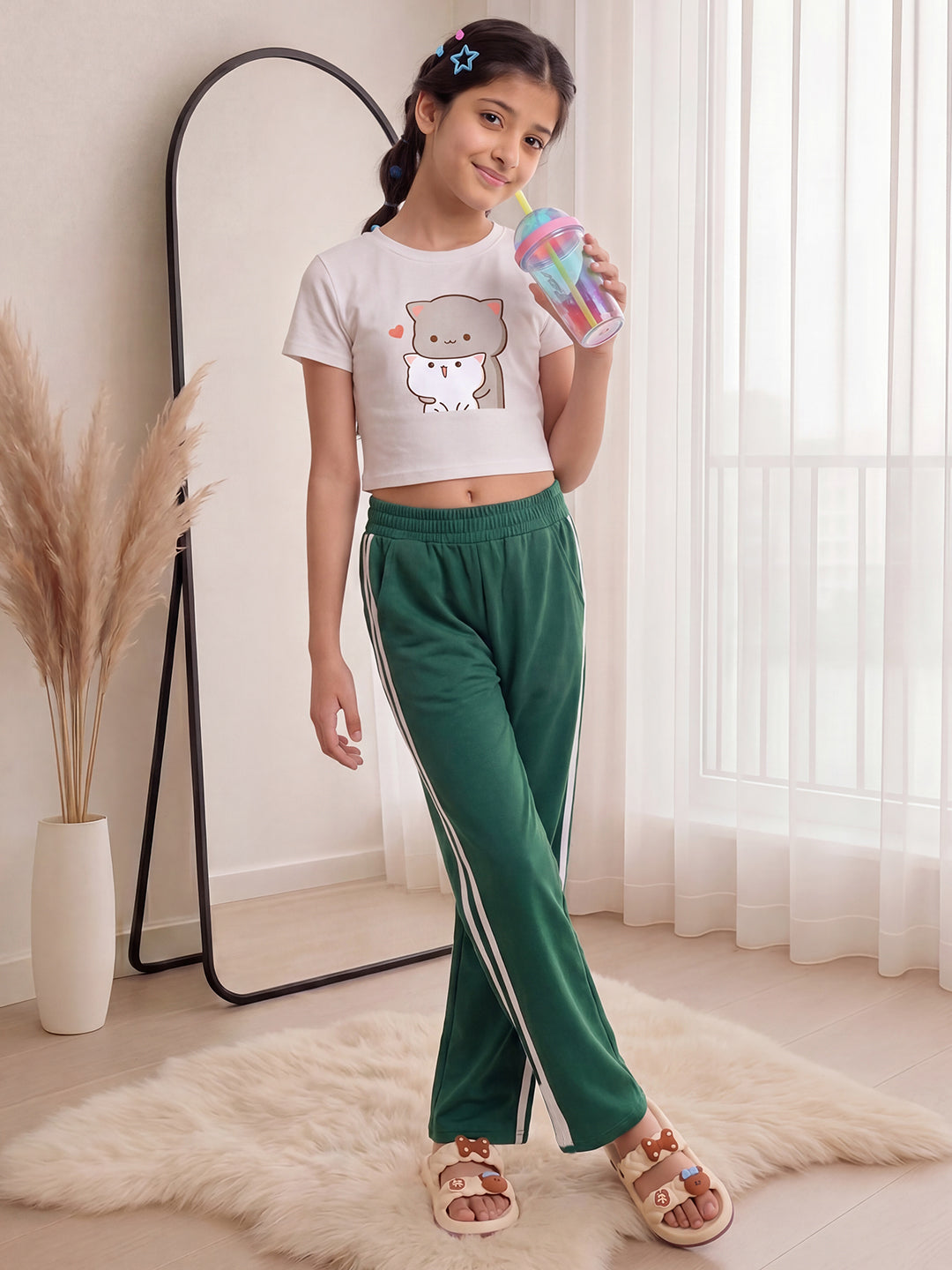 Lil Tomatoes Girls Cotton Looper Trackpant