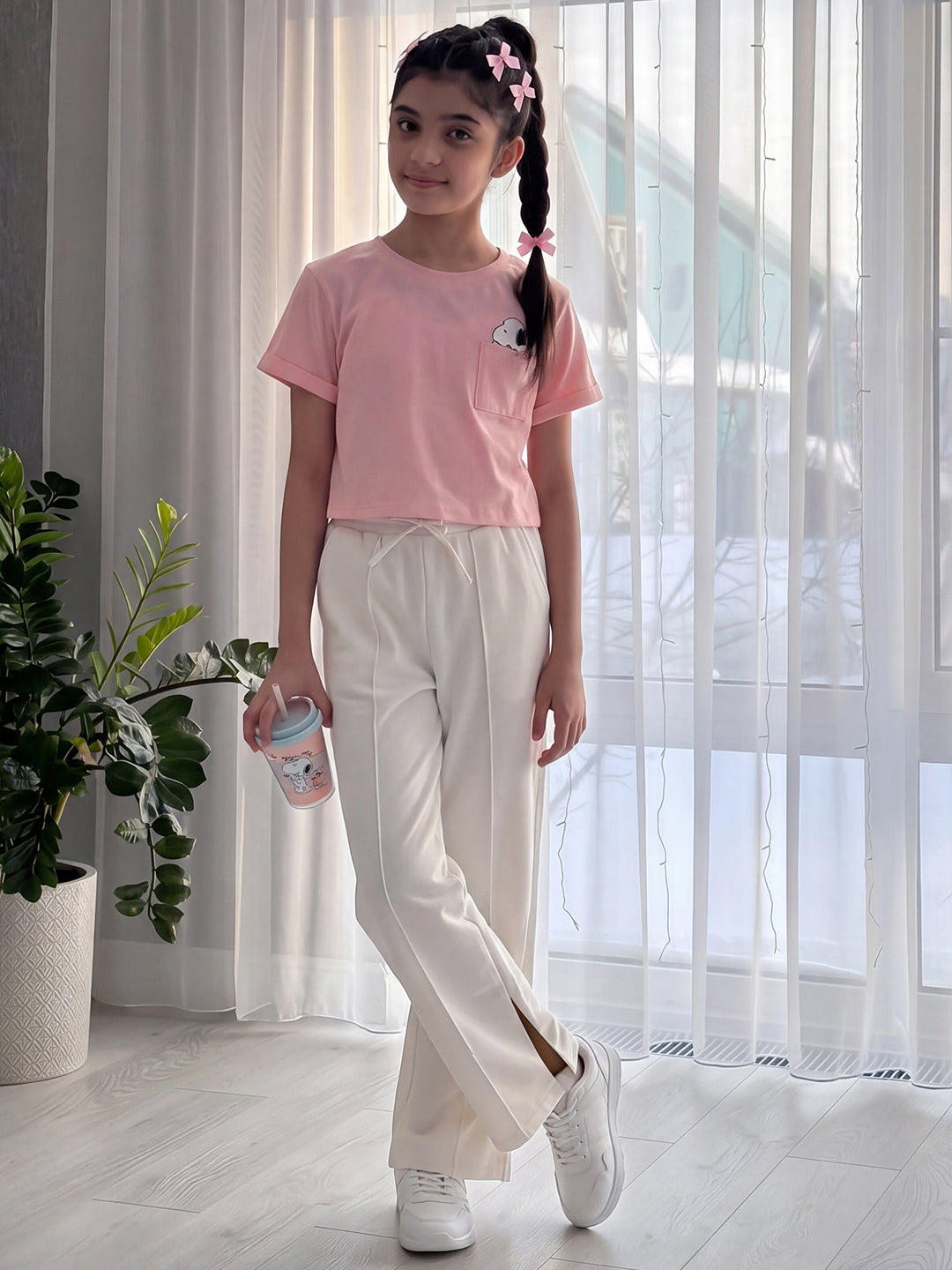 Lil Tomatoes Girls Cotton Looper Trackpant