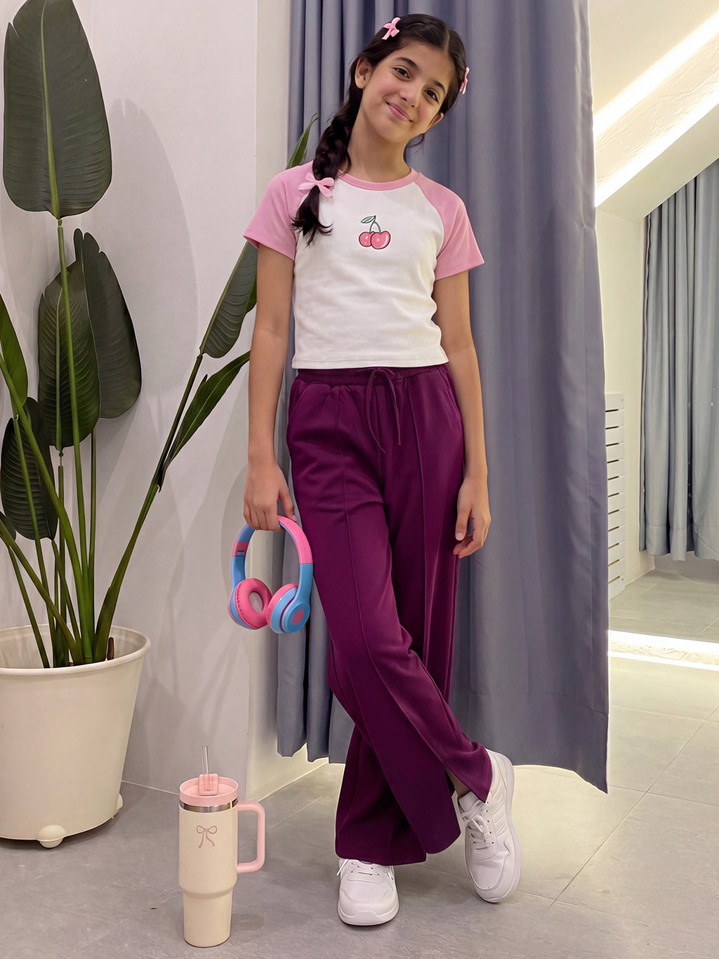 Lil Tomatoes Girls Cotton Looper Trackpant