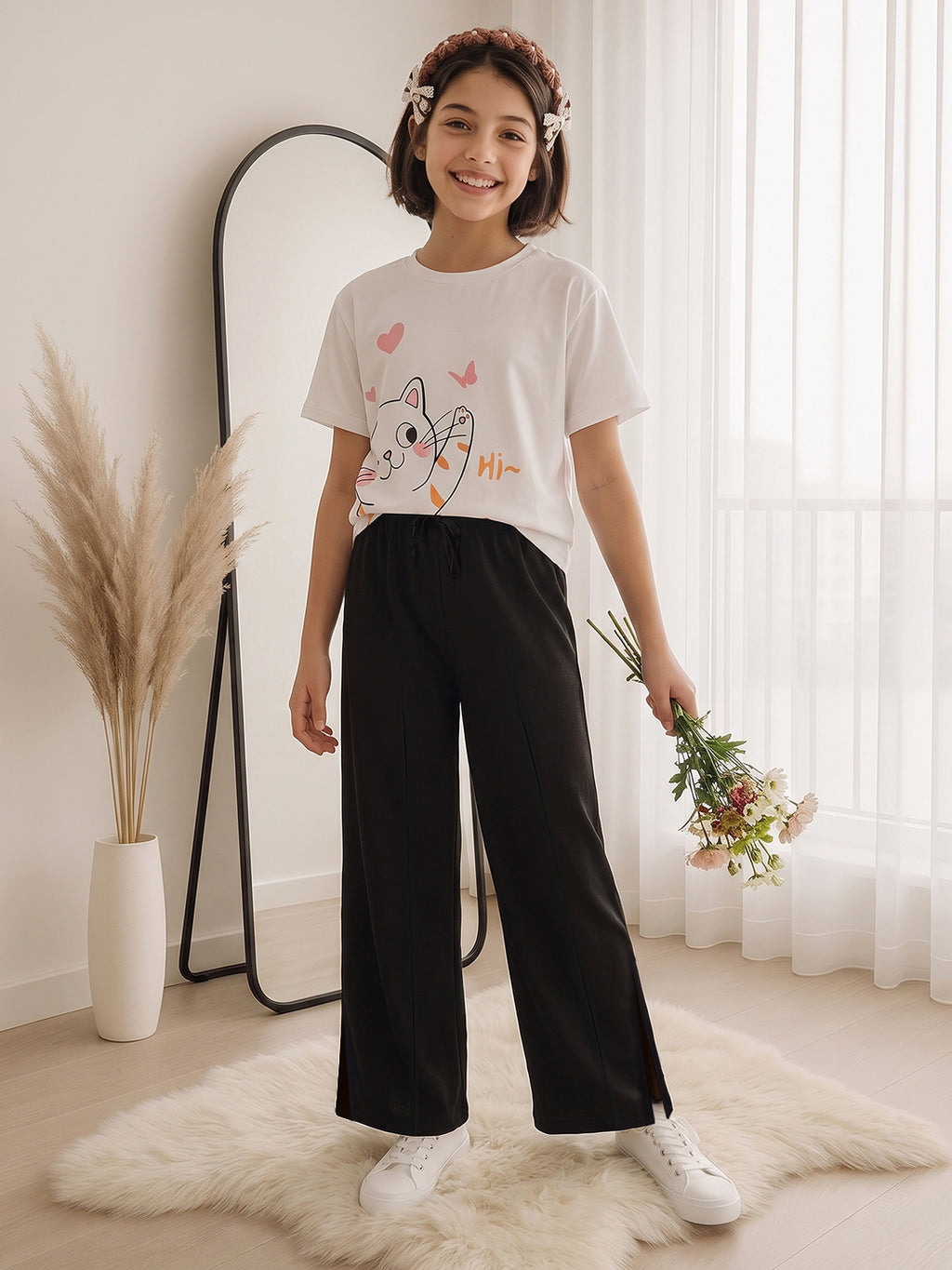 Lil Tomatoes Girls Cotton Looper Trackpant