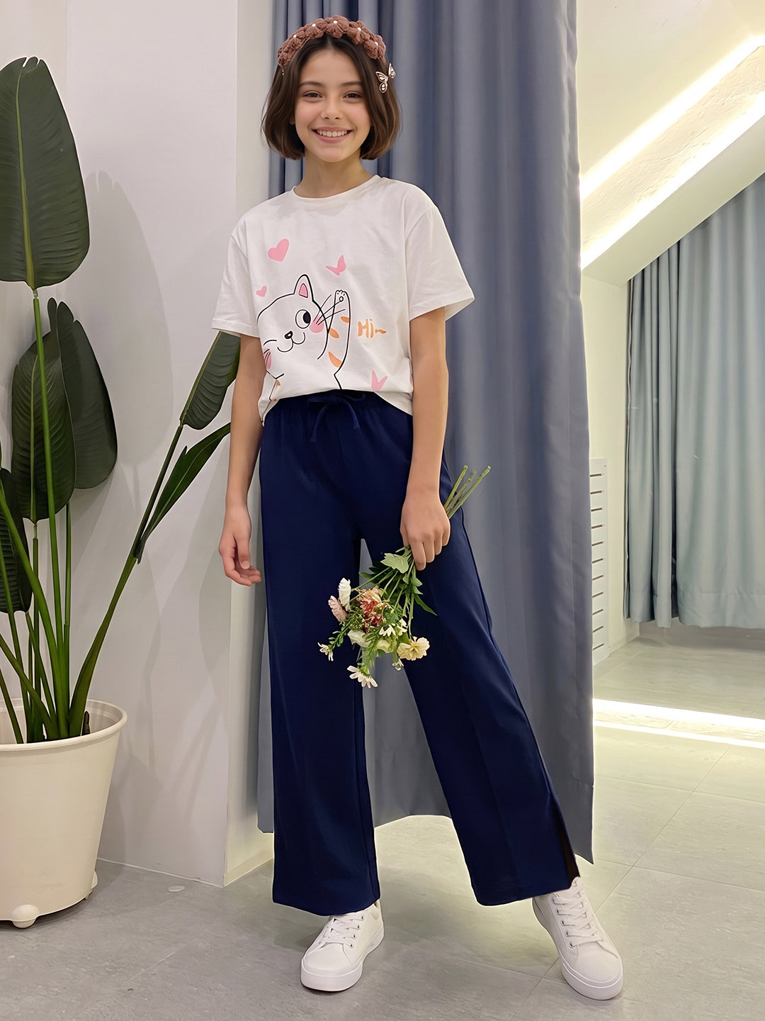 Lil Tomatoes Girls Cotton Looper Trackpant