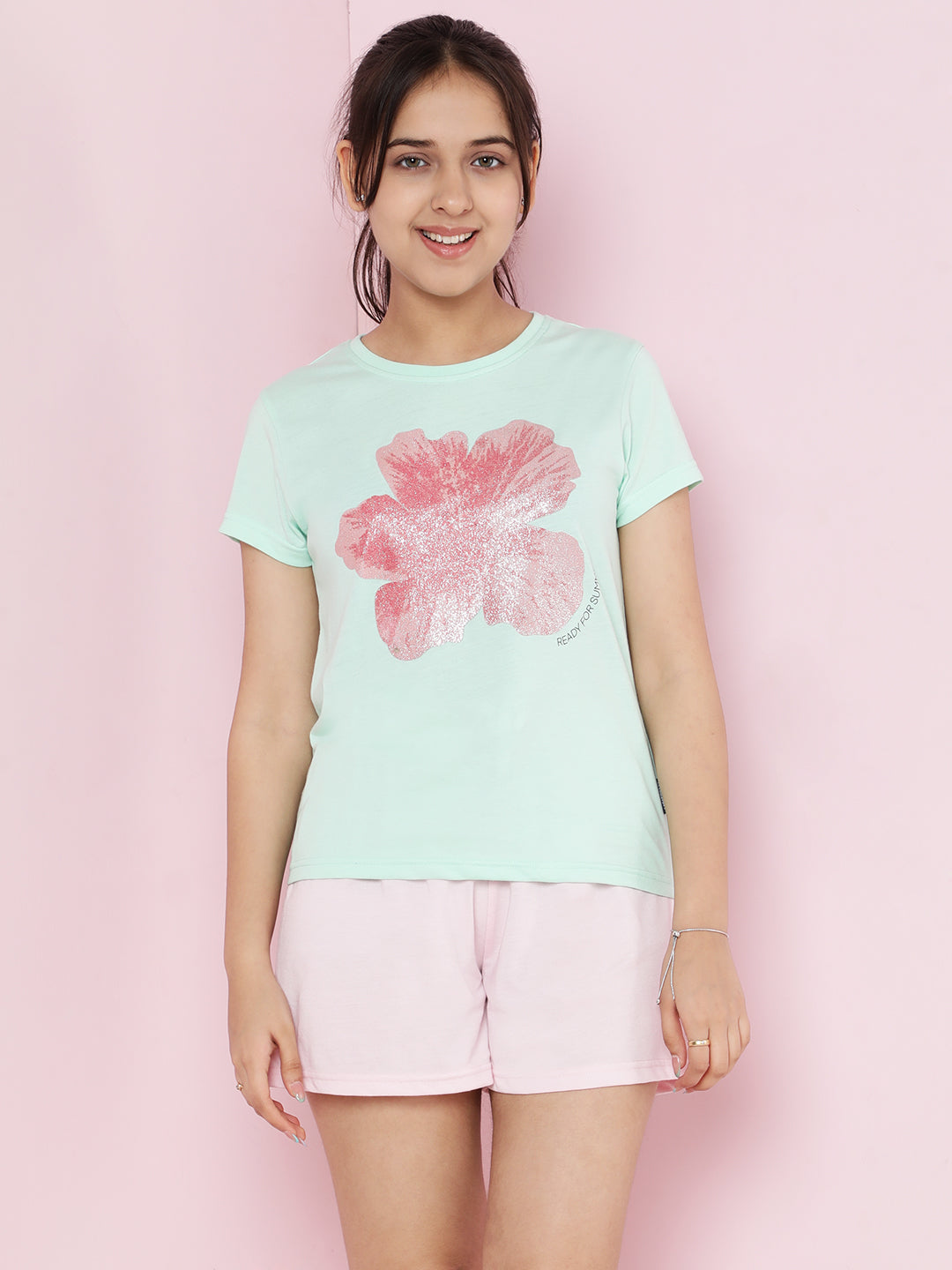 Lil Tomatoes Girls Cotton Night Suits- LTGREEN