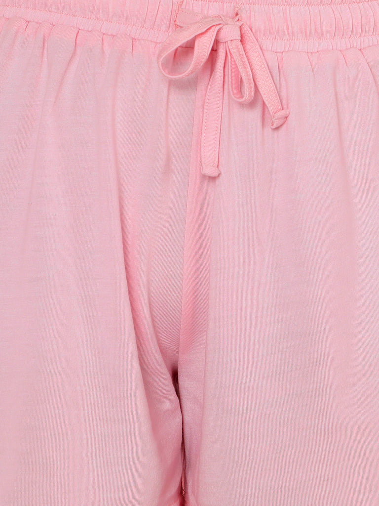 Lil Tomatoes Girls Cotton Night Suits- PINK