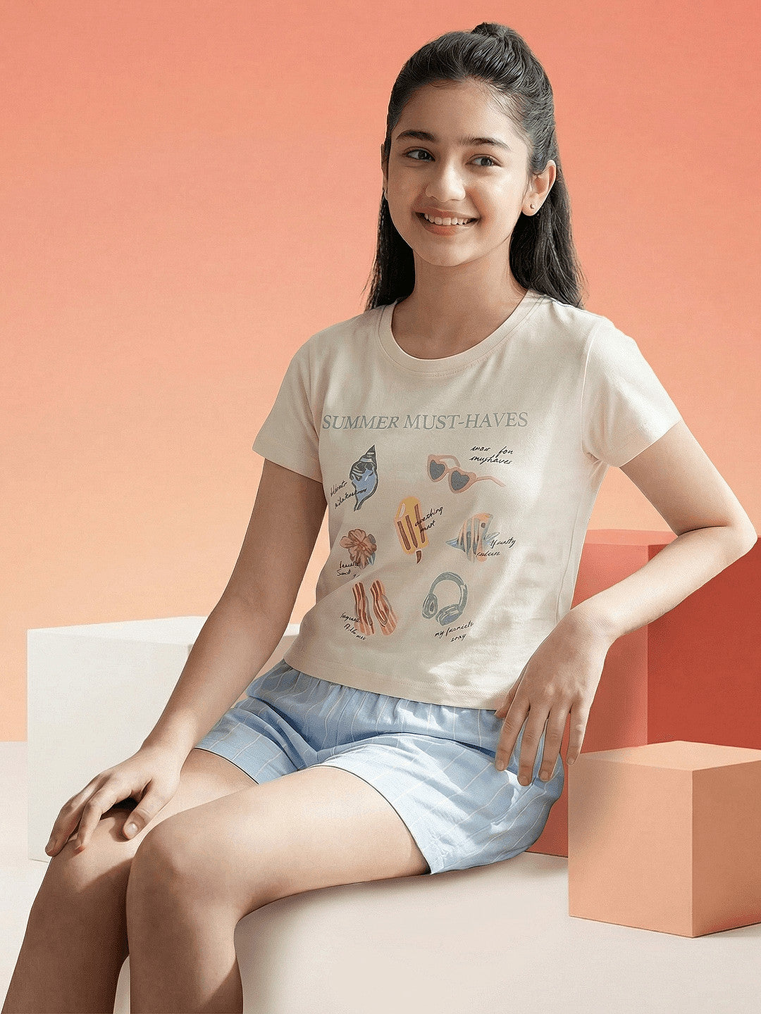 Lil Tomatoes Girls Cotton Night Suits