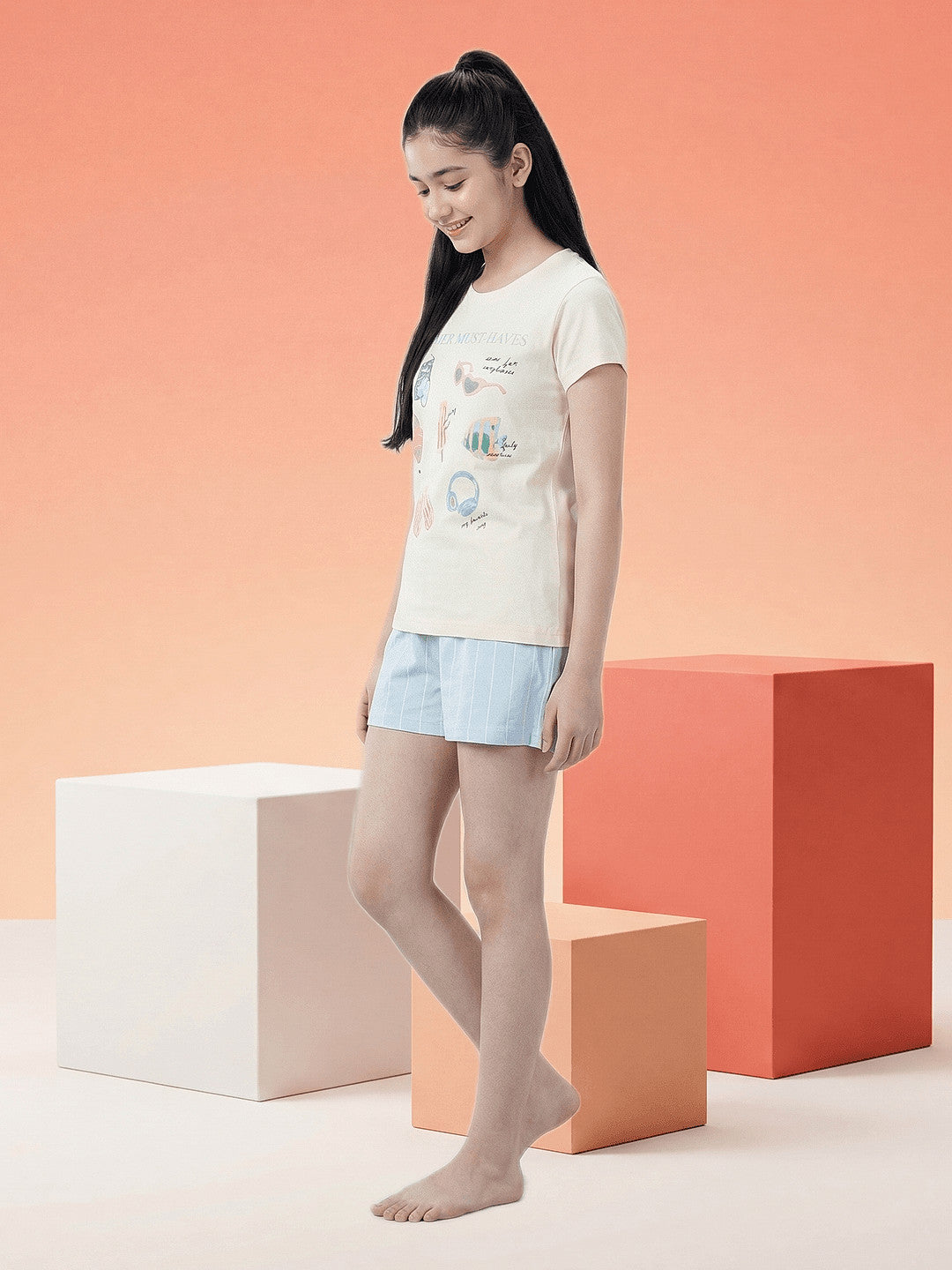 Lil Tomatoes Girls Cotton Night Suits