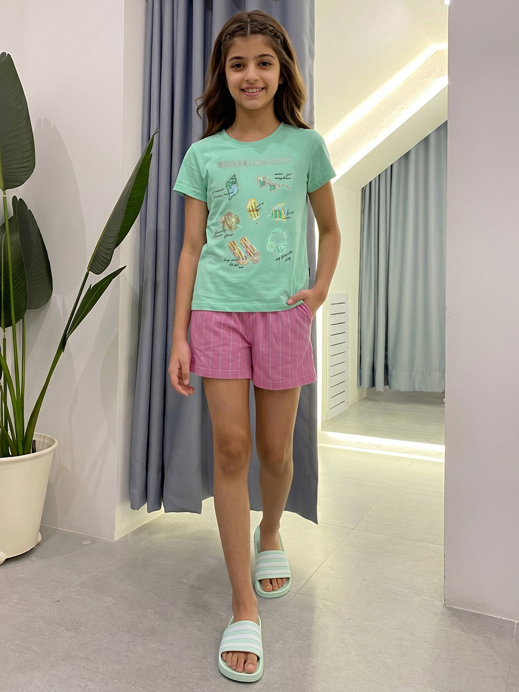 Lil Tomatoes Girls Cotton Night Suits