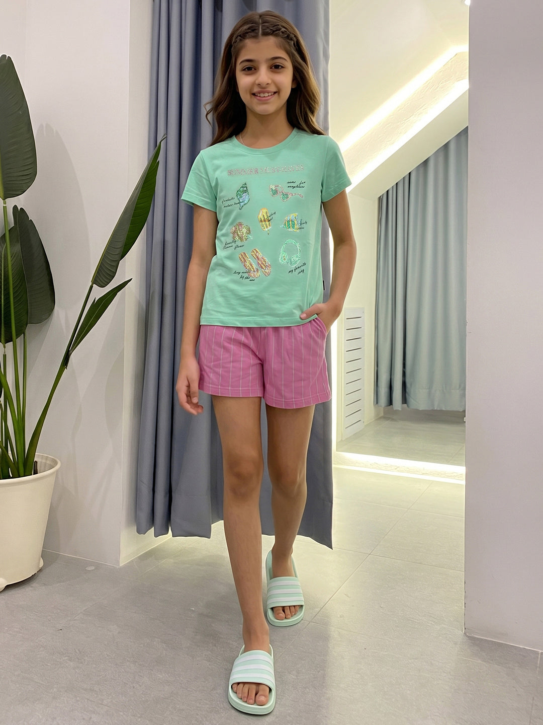 Lil Tomatoes Girls Cotton Night Suits