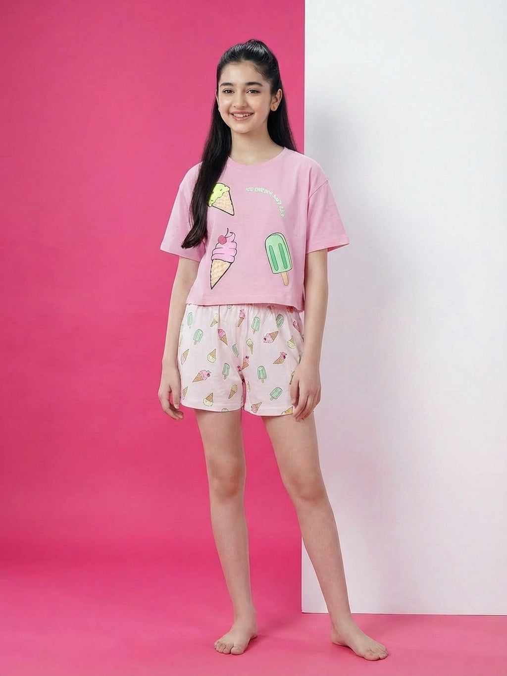 Lil Tomatoes Girls Cotton Night Suits