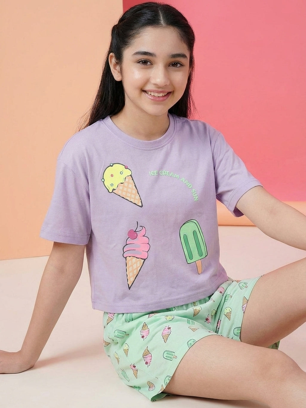 Lil Tomatoes Girls Cotton Night Suits