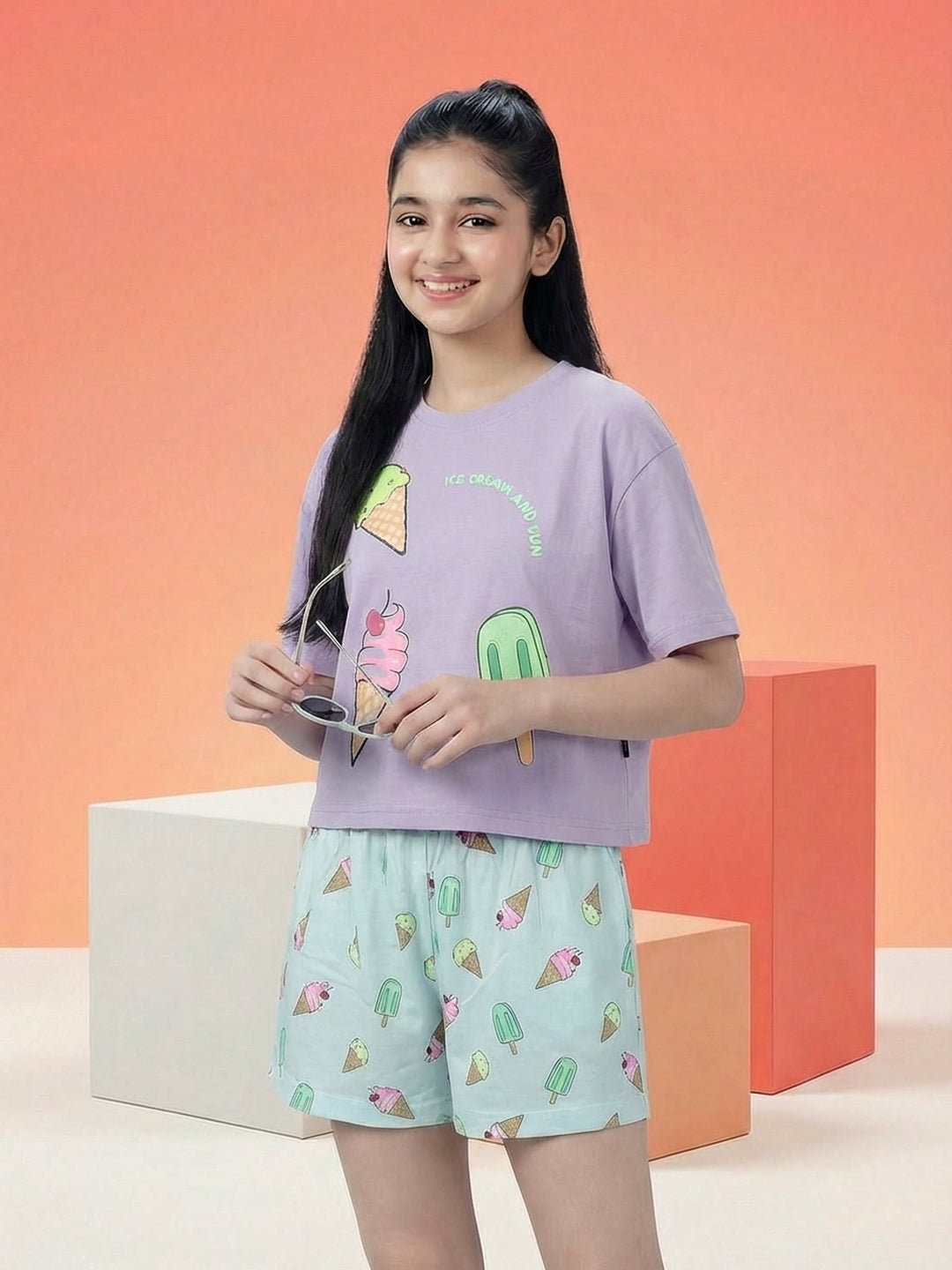 Lil Tomatoes Girls Cotton Night Suits