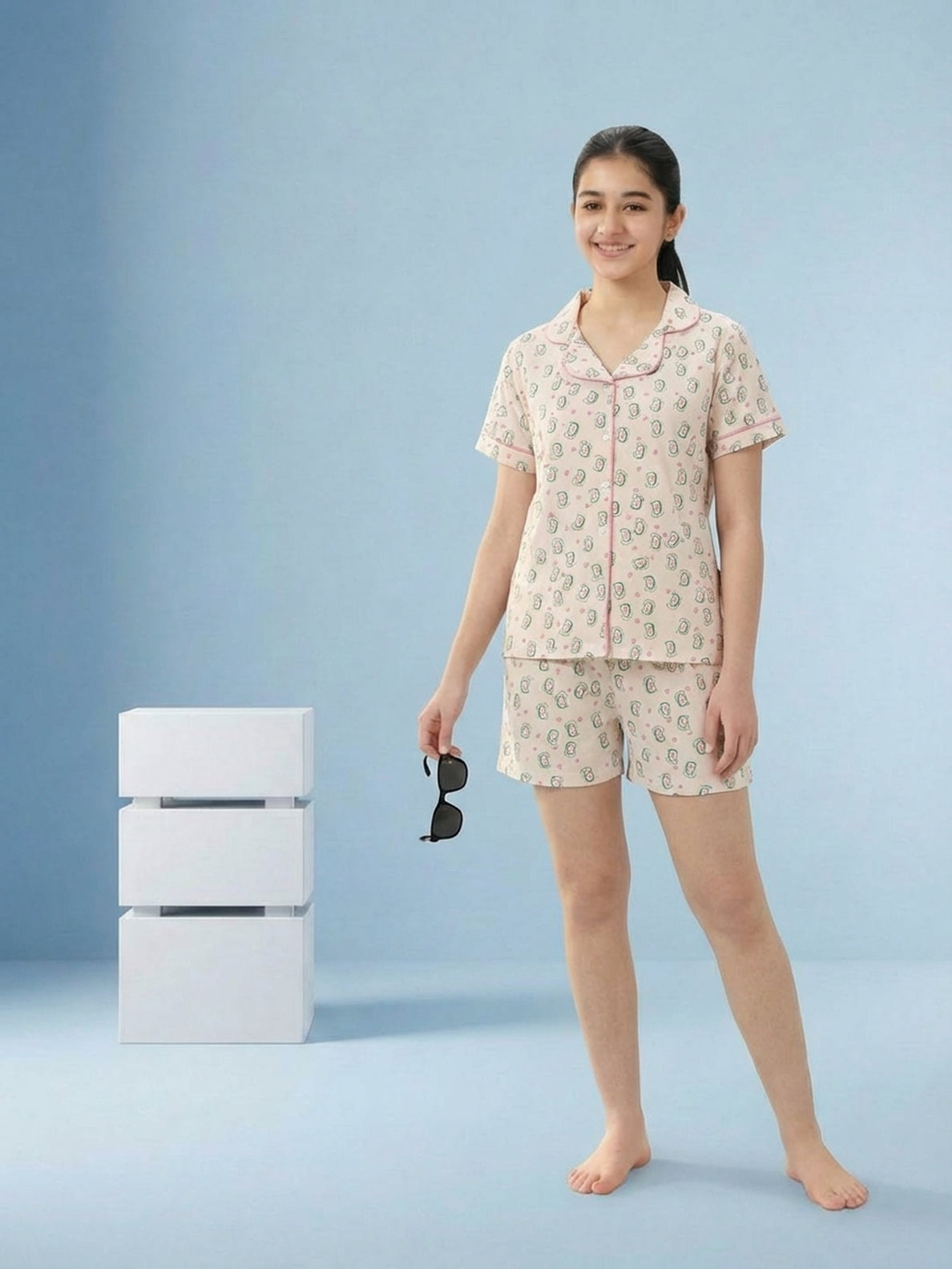 Lil Tomatoes Girls Cotton Night Suits