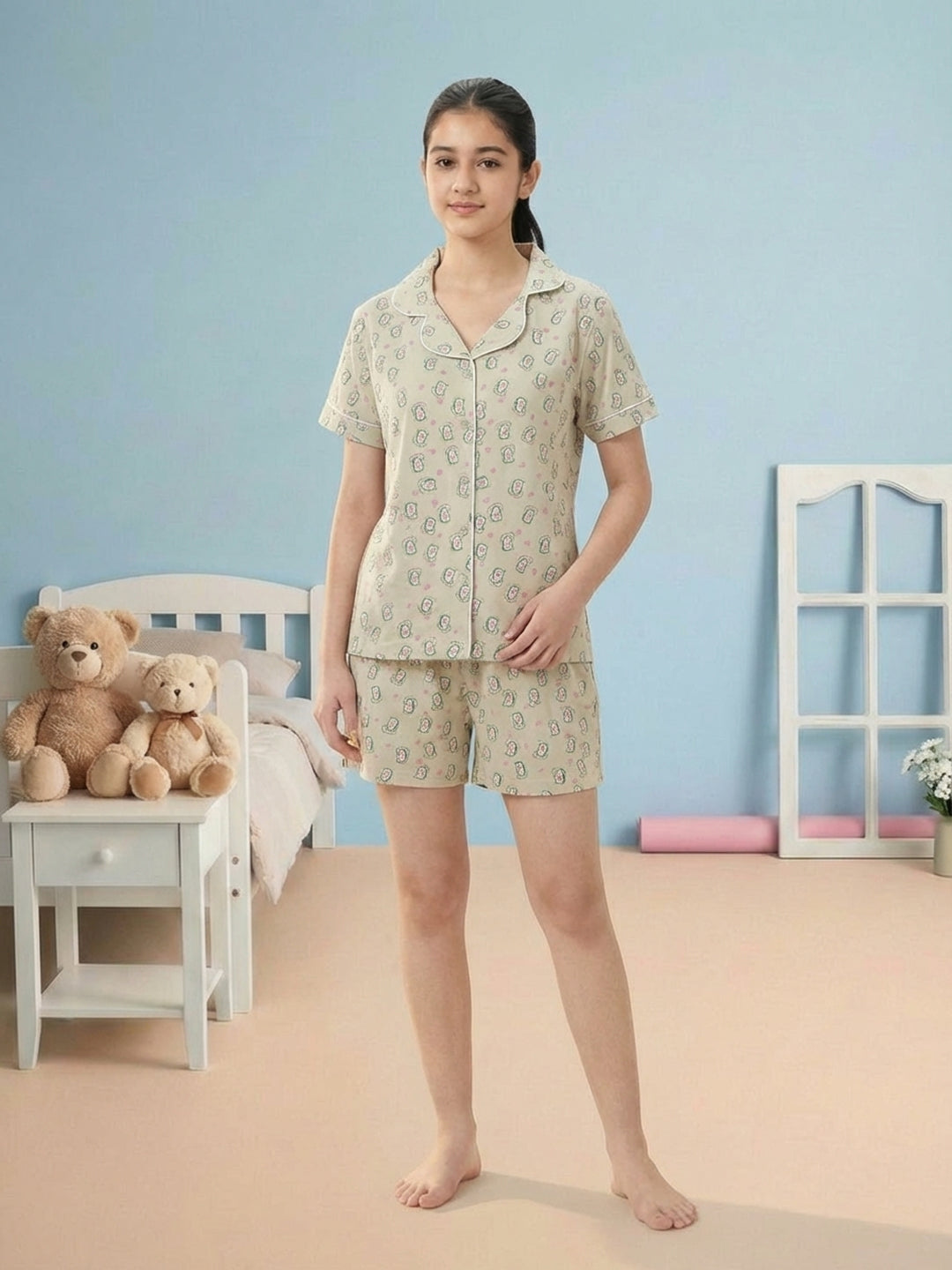 Lil Tomatoes Girls Cotton Night Suits