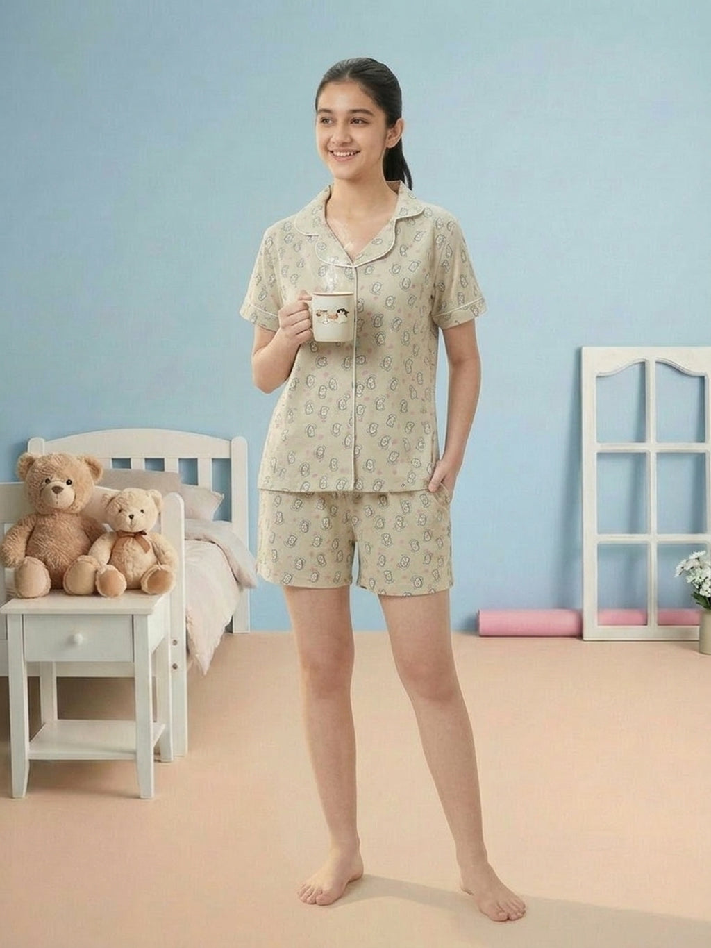 Lil Tomatoes Girls Cotton Night Suits