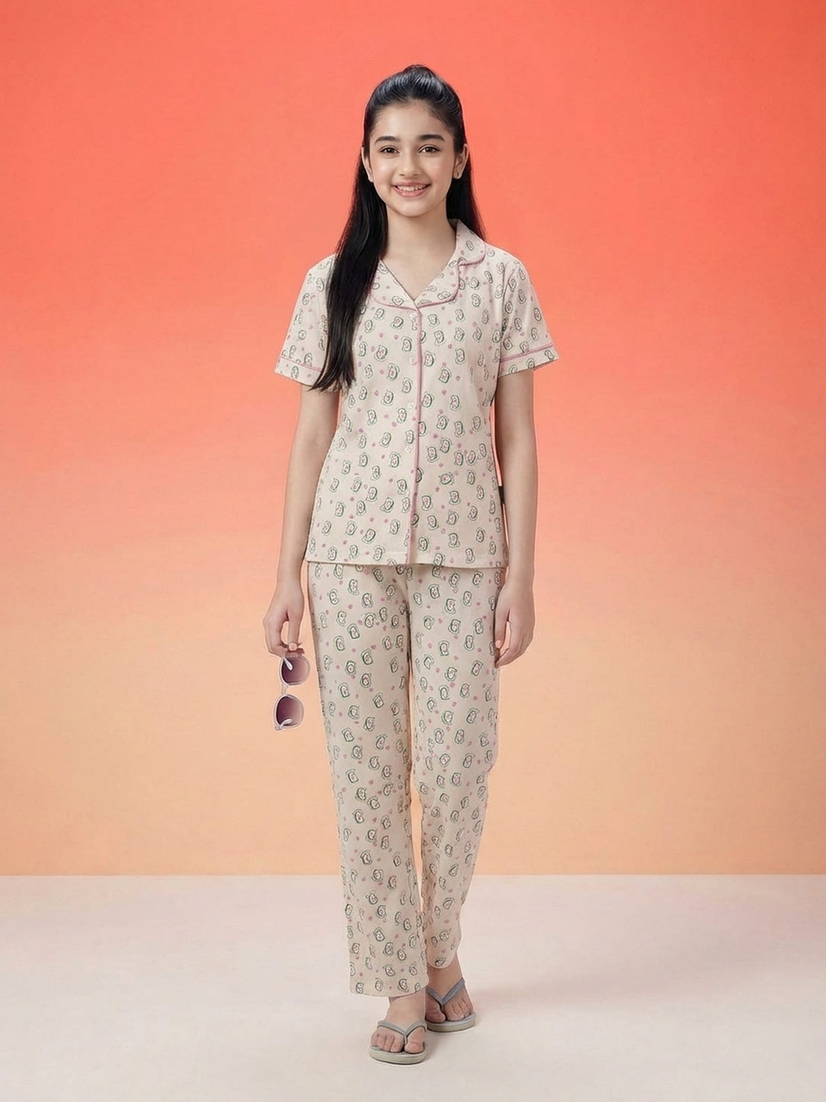 Lil Tomatoes Girls Cotton Night Suits