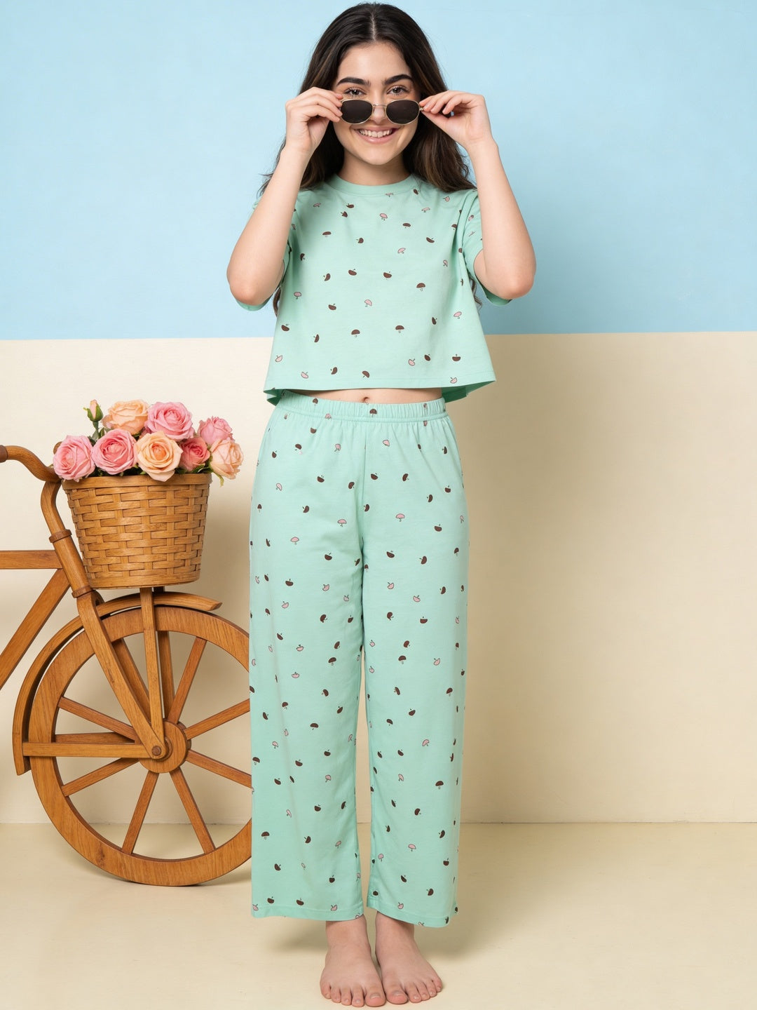 Lil Tomatoes Girls Cotton Night Suits