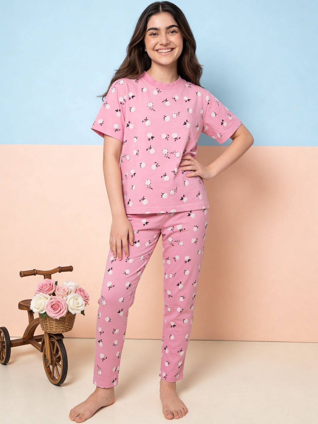 Lil Tomatoes Girls Cotton Night Suits