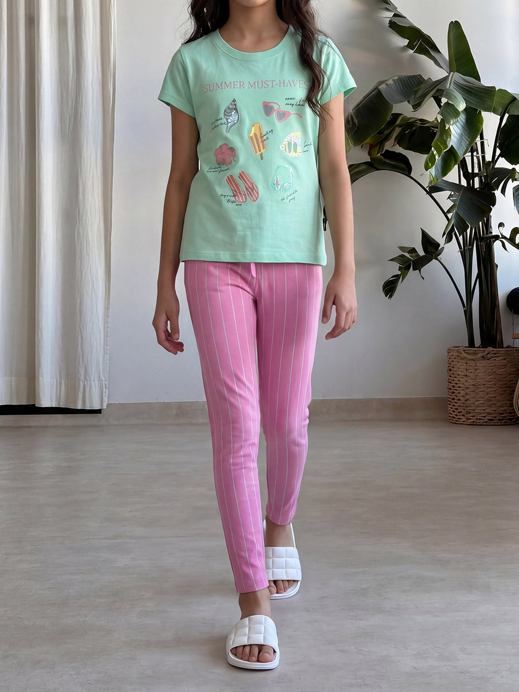 Lil Tomatoes Girls Cotton Night Suits