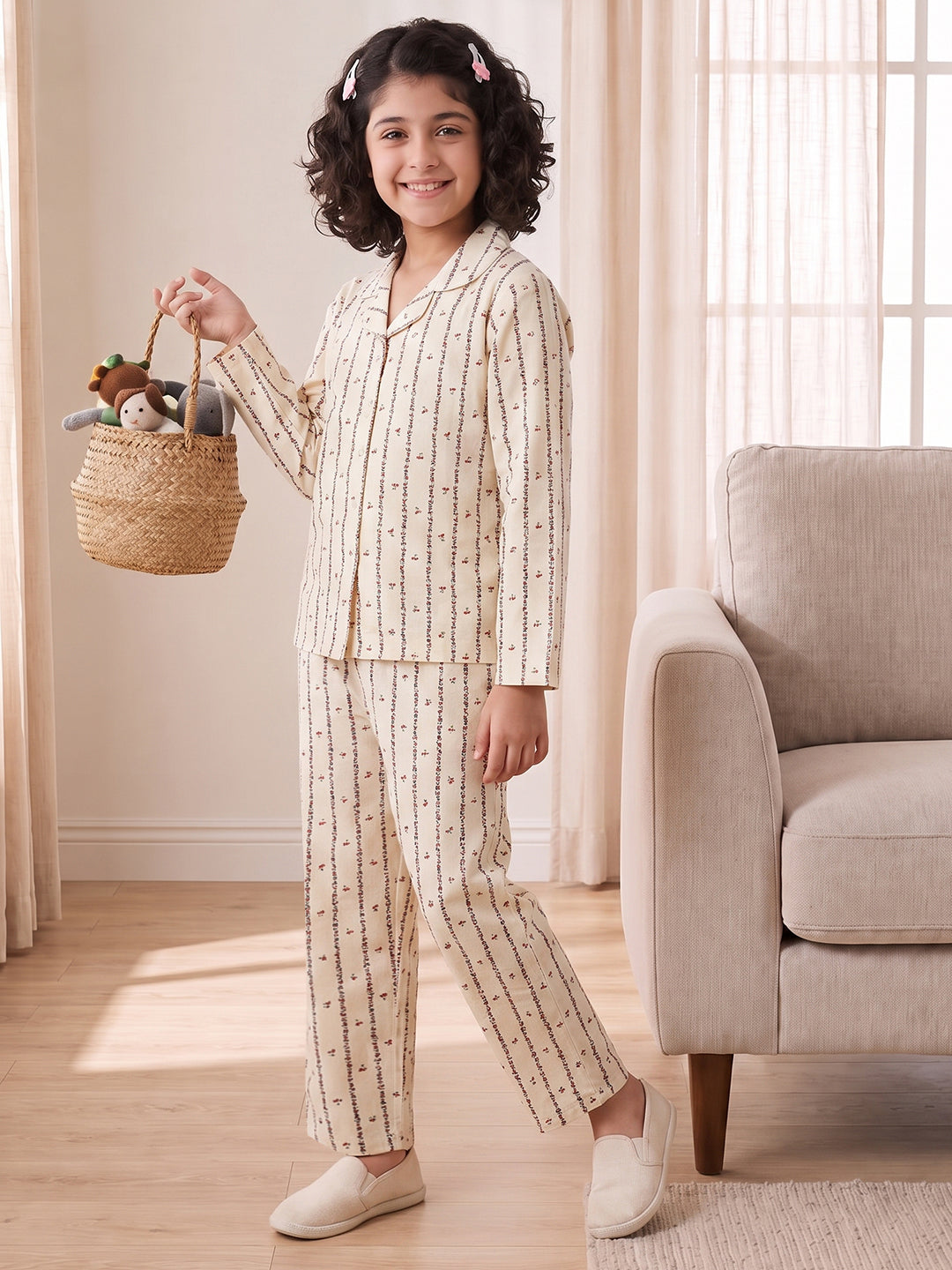 Lil Tomatoes Girls Cotton Night Suits