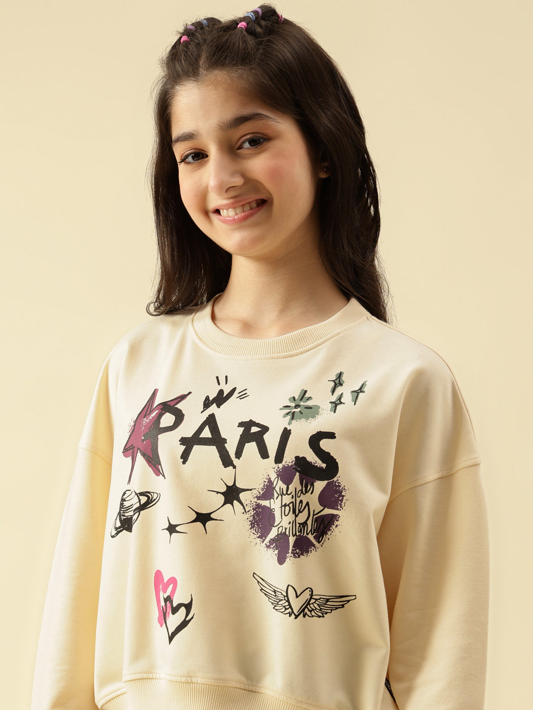 Lil Tomatoes Girls Cotton Looper Sweatshirt