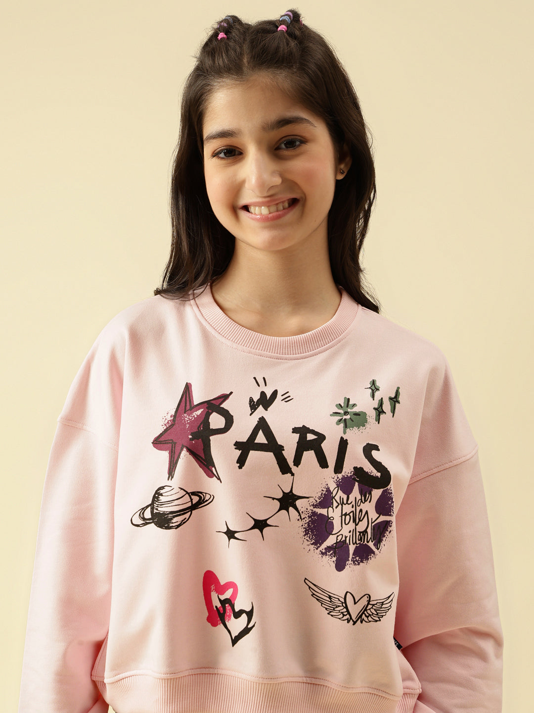 Lil Tomatoes Girls Cotton Looper Sweatshirt