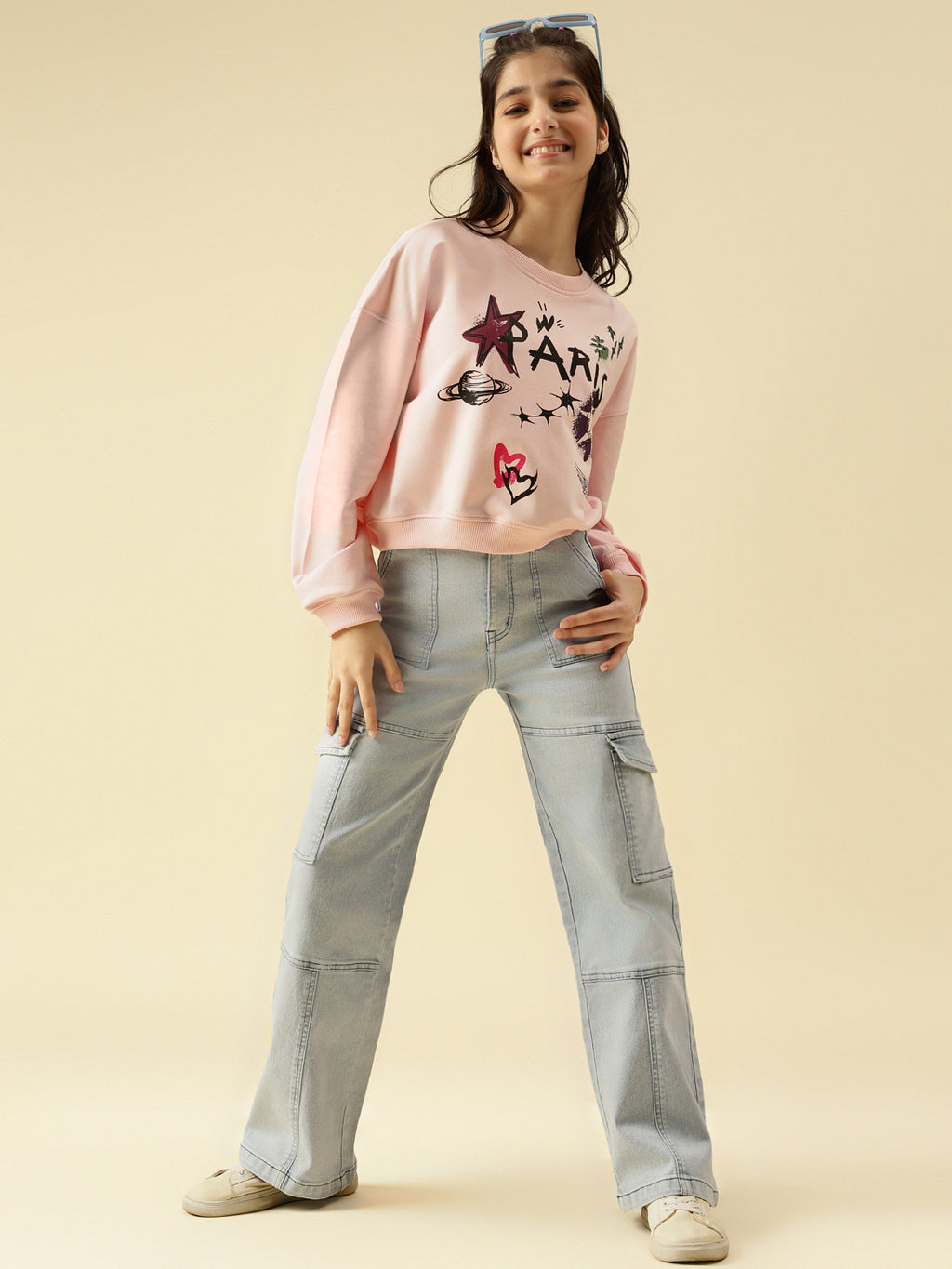 Lil Tomatoes Girls Cotton Looper Sweatshirt