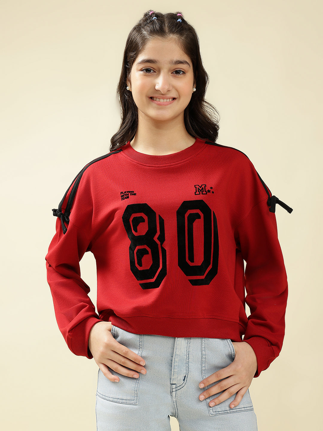 Lil Tomatoes Girls Cotton Looper Sweatshirt