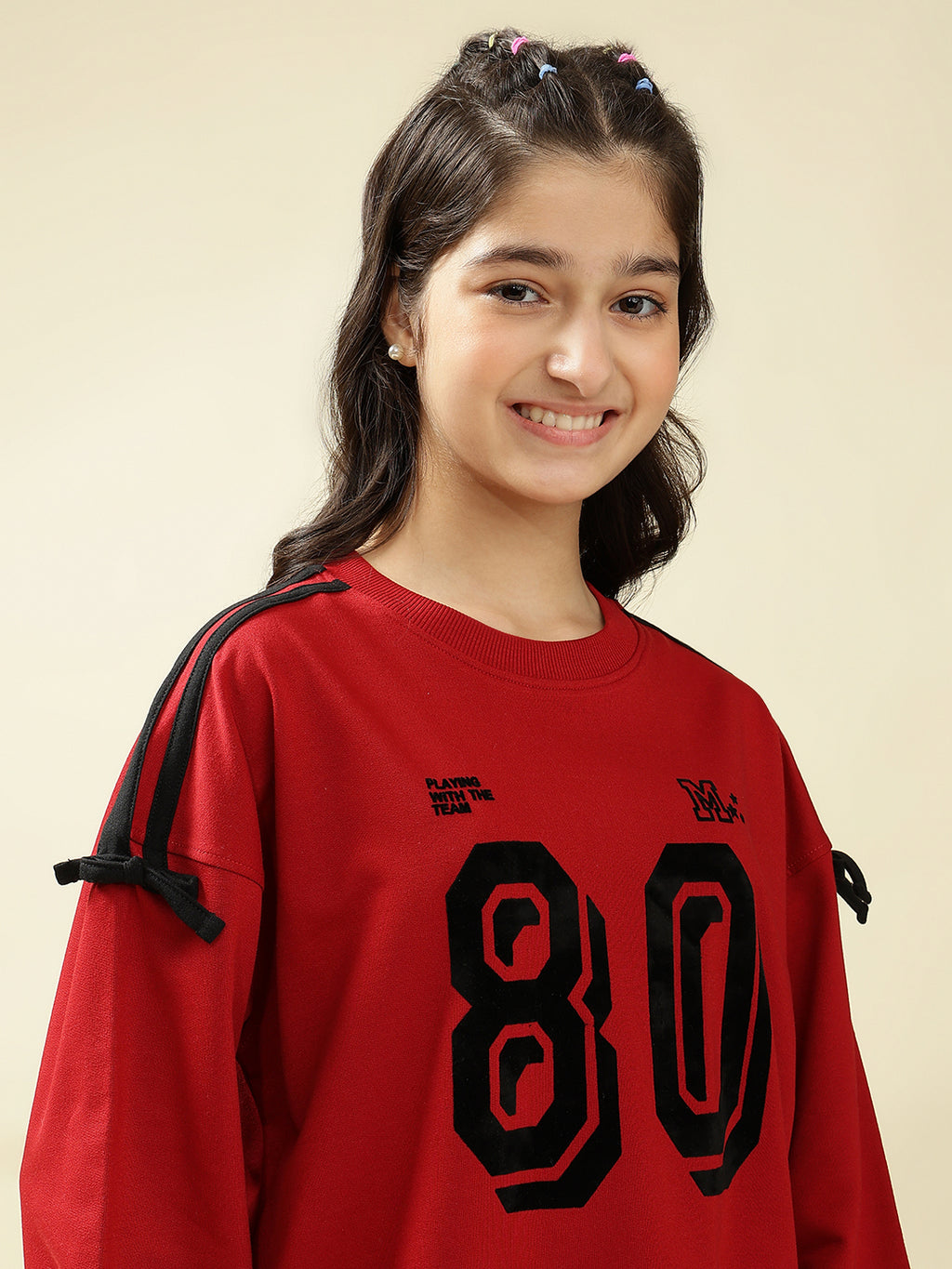 Lil Tomatoes Girls Cotton Looper Sweatshirt