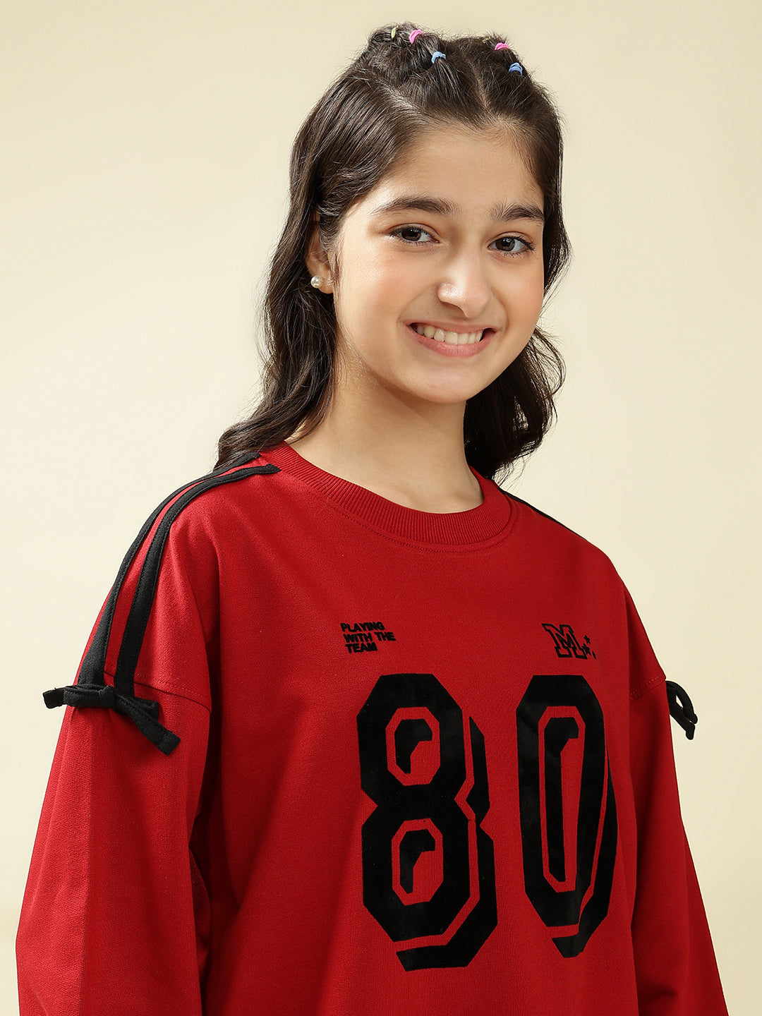 Lil Tomatoes Girls Cotton Looper Sweatshirt